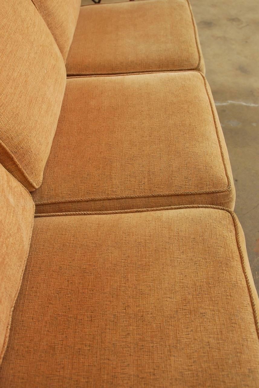 American Organic Modern Bamboo Rattan Sofa by Brown Jordan
