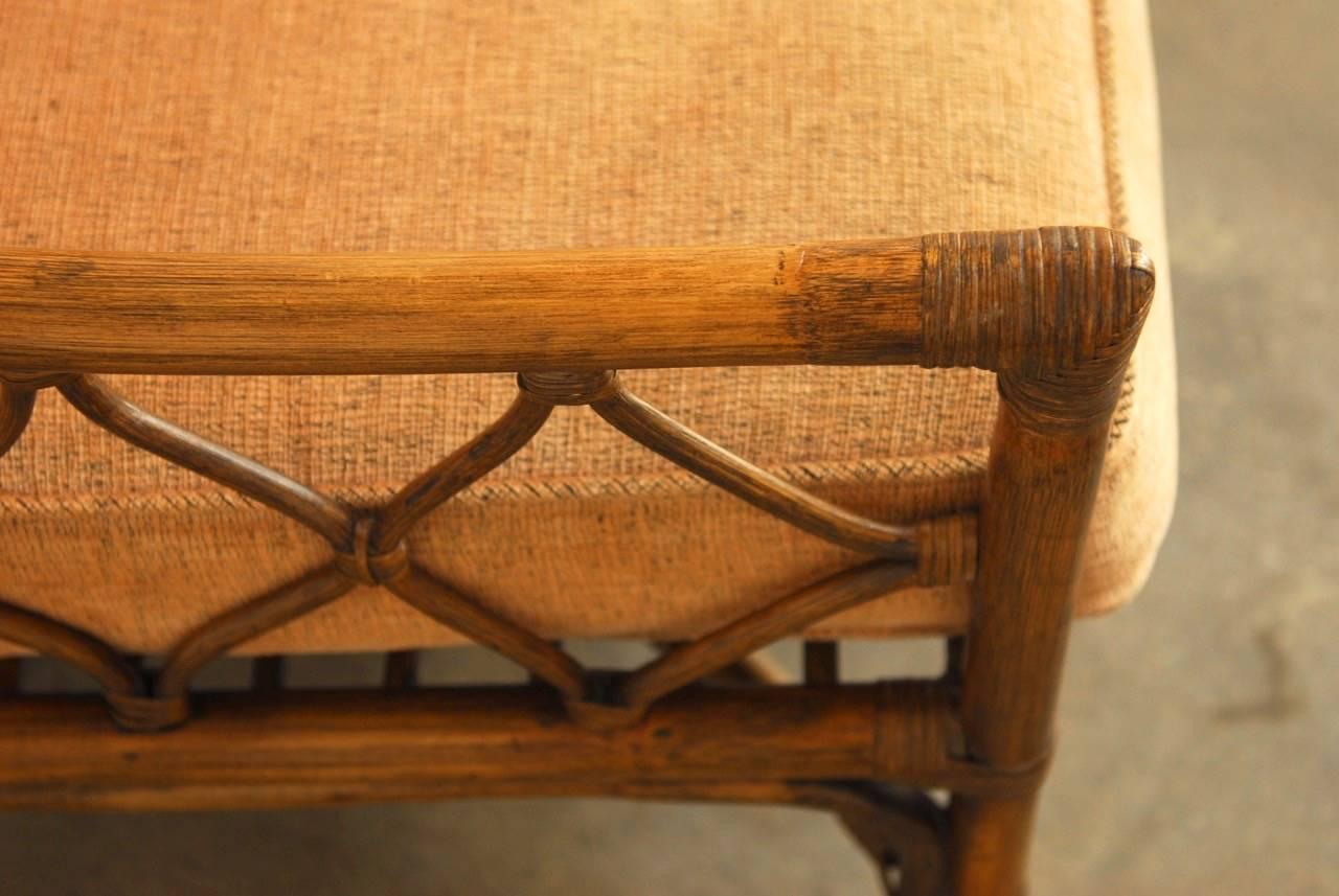 Hand-Crafted Organic Modern Bamboo Rattan Sofa by Brown Jordan
