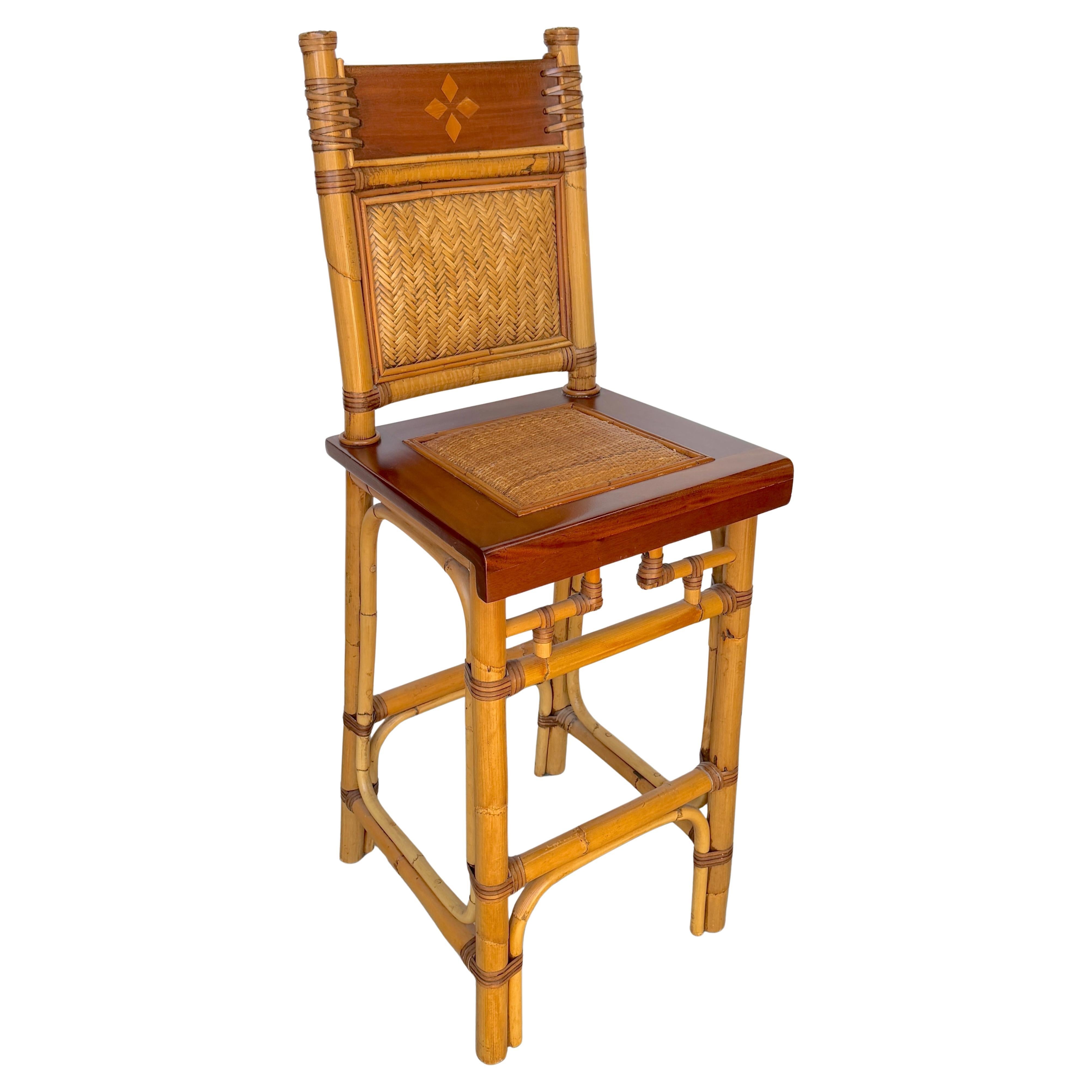 Organic Modern Bar Stool Attributed to Pacific Green, 6 Available For Sale