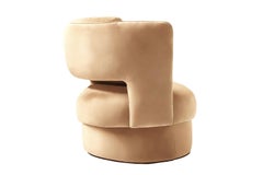 Organic Modern Beige Velvet Armchair Ritual