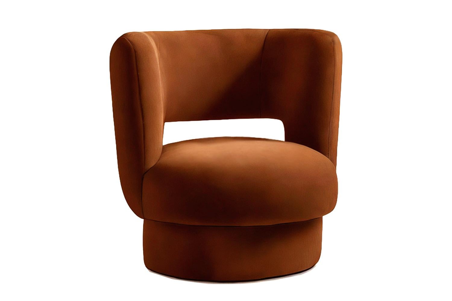Bio Modern Beige Samt Sessel Ritual (Spanisch) im Angebot