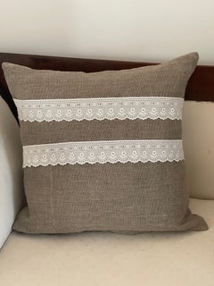 Organic Modern Belgian Linen Handmade Pillow