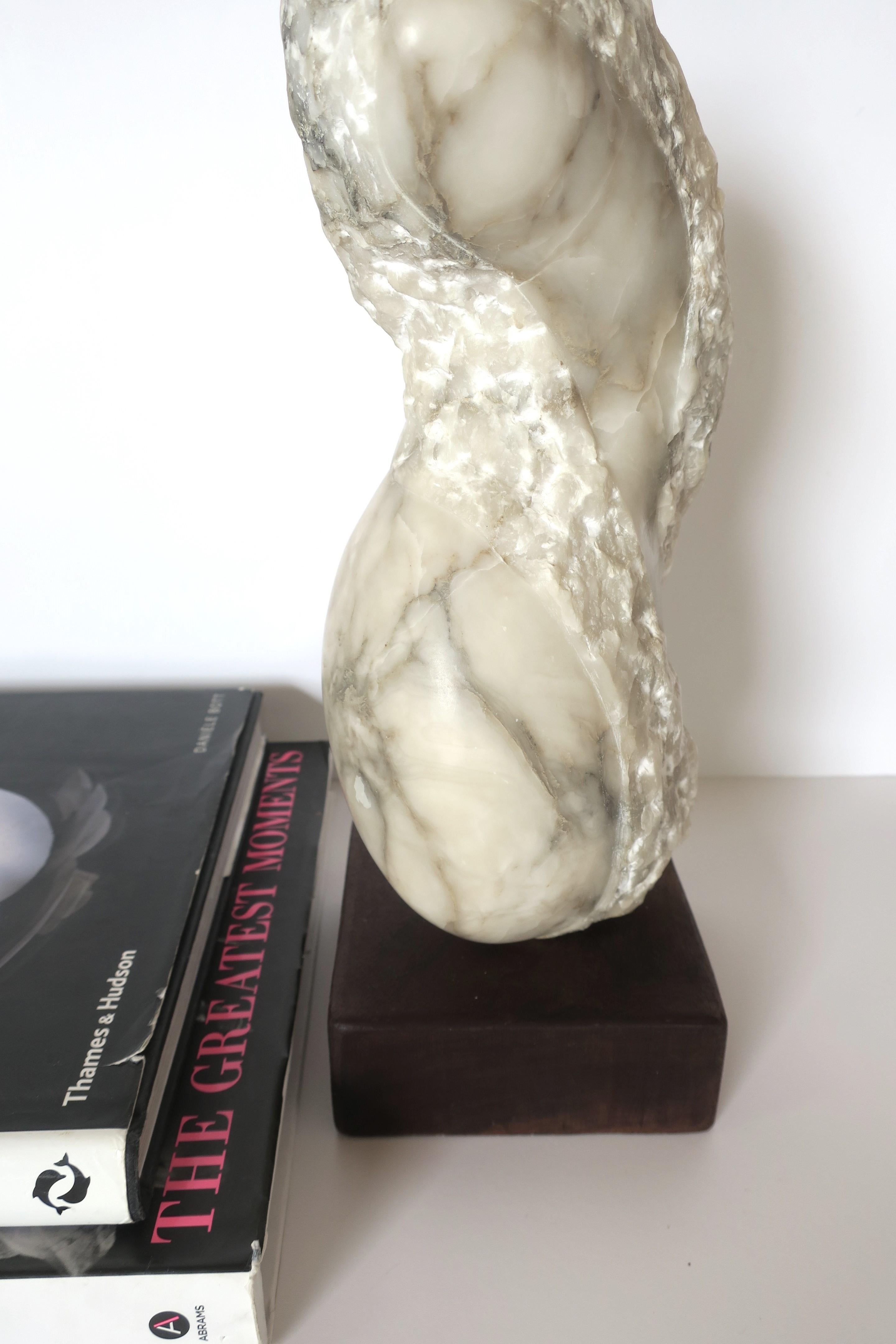 Alabaster-Marmor-Skulptur der Organischen Moderne im Angebot 6
