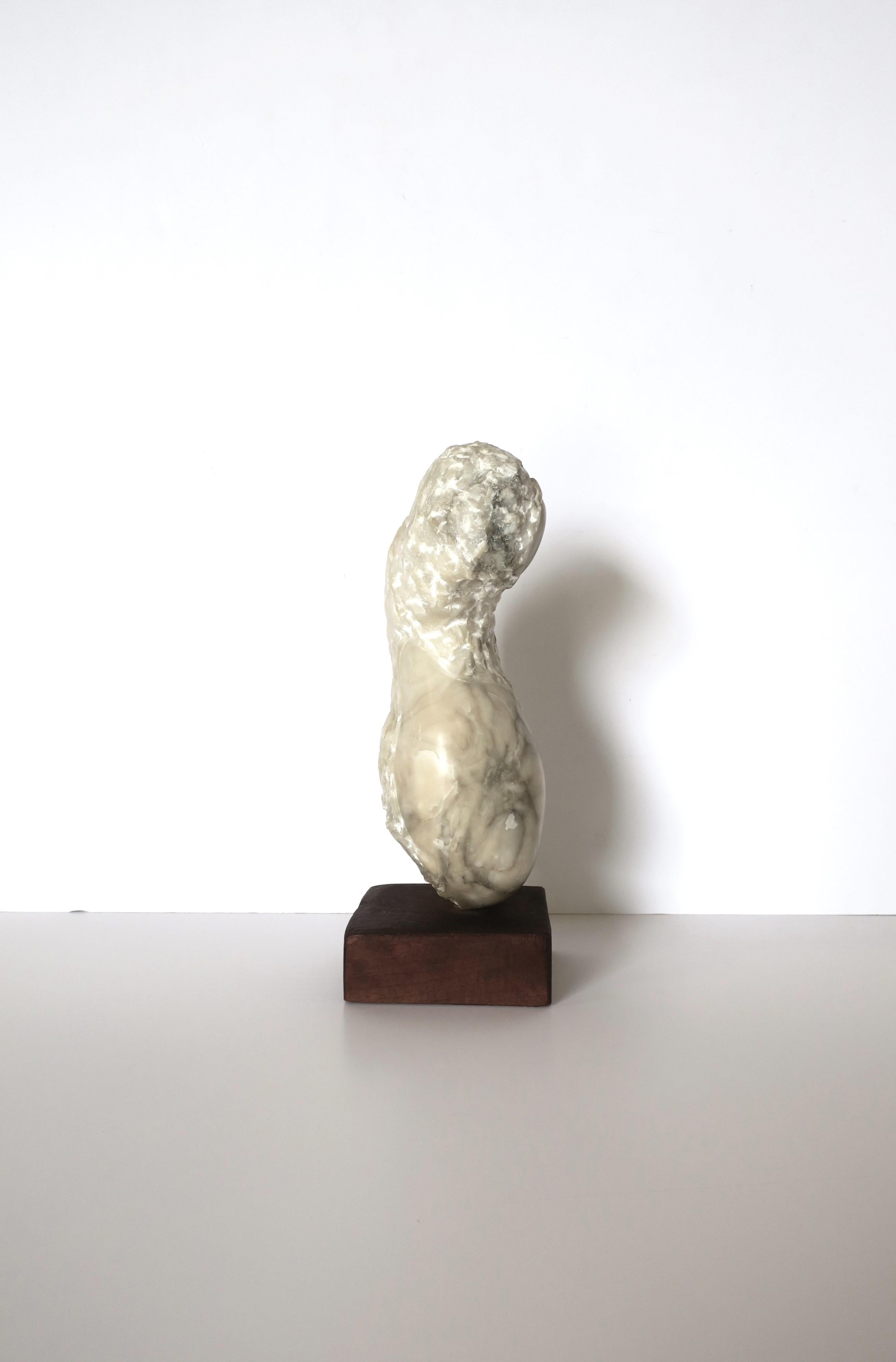 Alabaster-Marmor-Skulptur der Organischen Moderne im Angebot 2