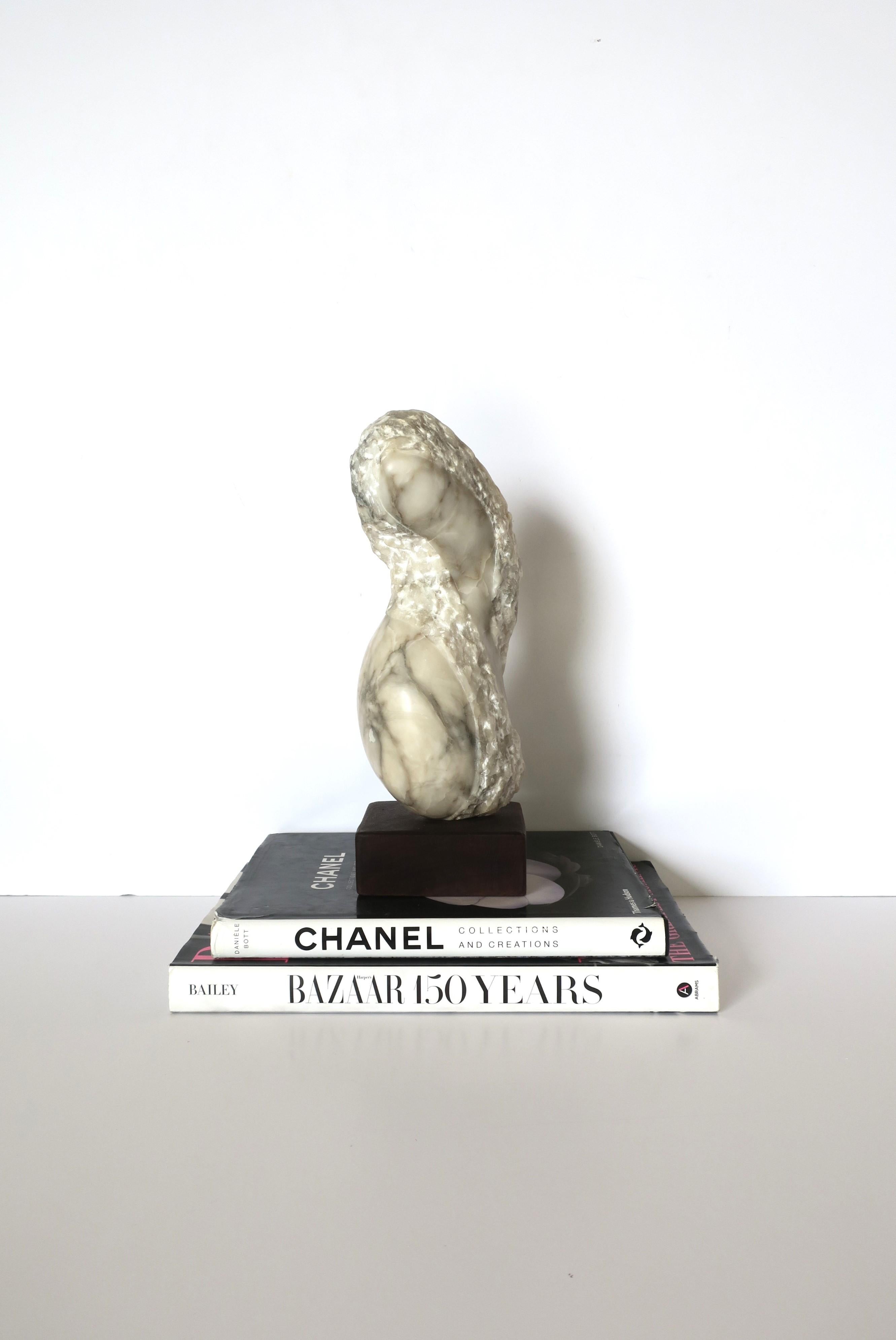 Sculpture organique moderne en marbre d'albâtre en vente 3