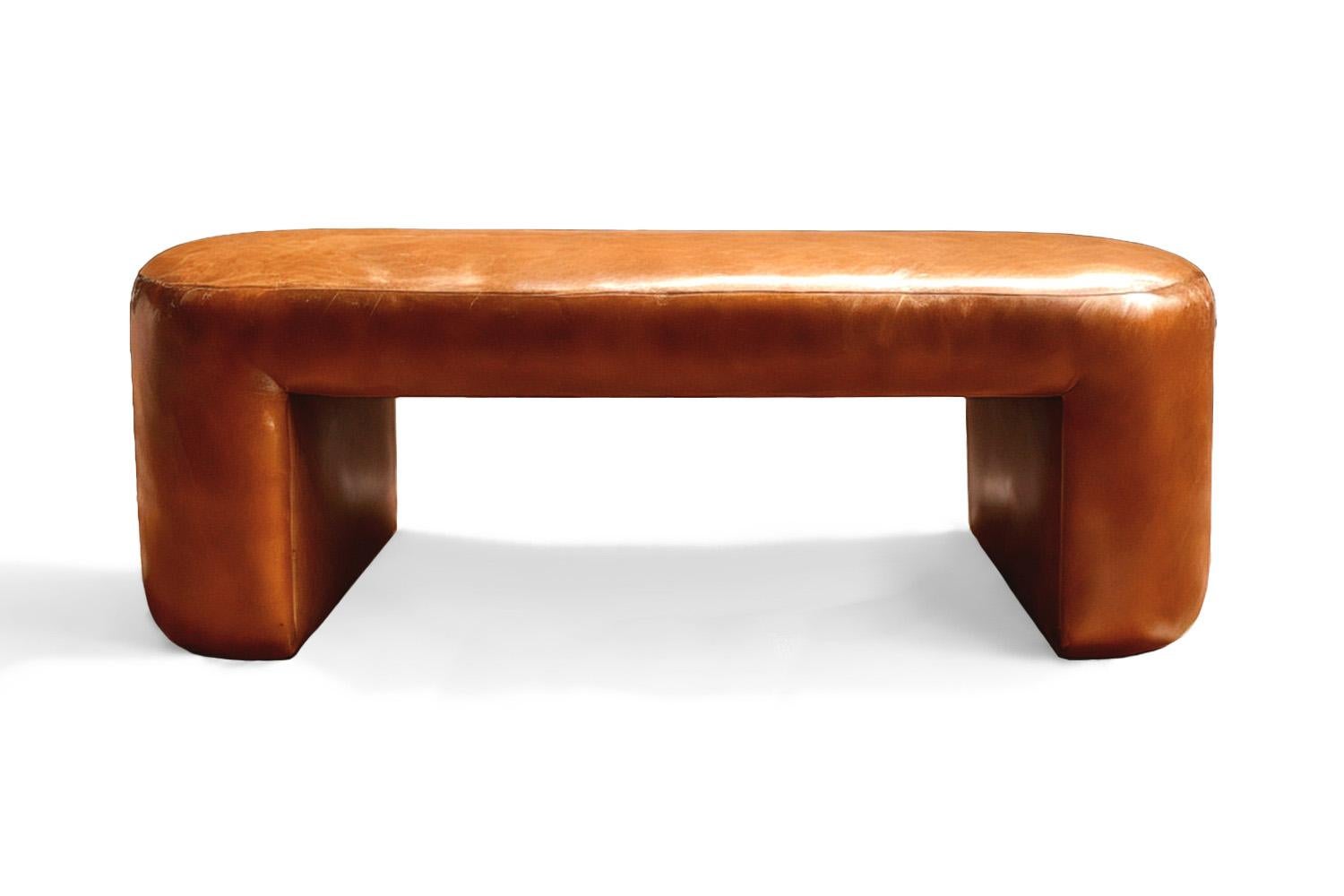 XXI secolo e contemporaneo Organic Modern Blue Velvet Bench Deleite in vendita