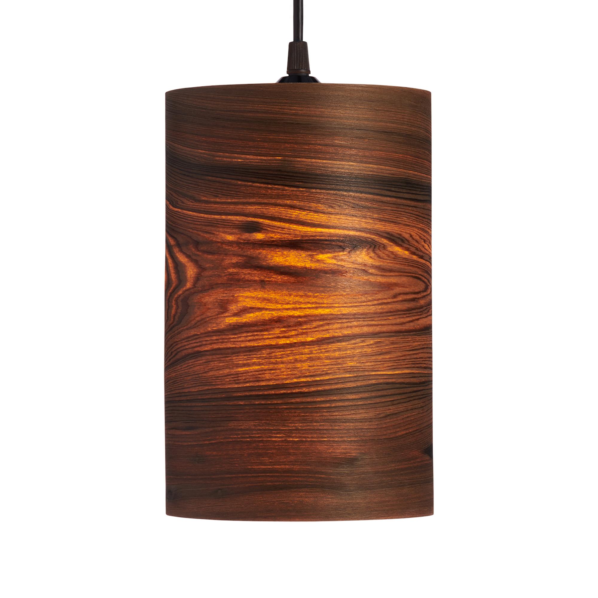 Centa is a contemporary, Mid-Century Modern light fixture. This is a minimalist luxury pendant design and can be exhibited in dining rooms, entryways, alcoves, and over kitchen islands. Made from Bogwood, a tree that has aged in a bog, lake, or