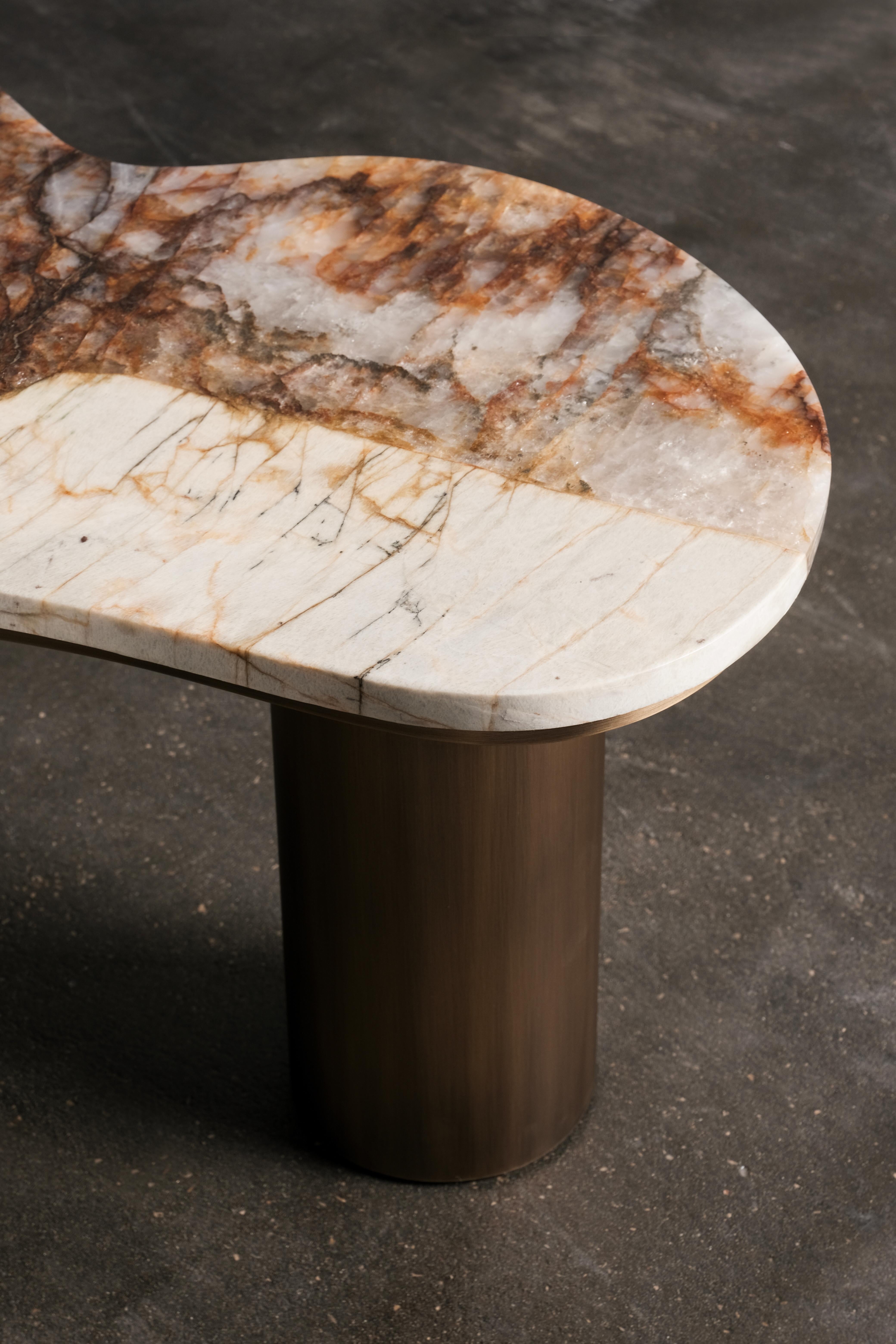 Table basse Bordeira, laiton, fabriquée à la main au Portugal par Greenapple en vente 3