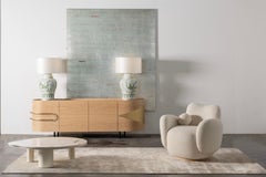 Mesa de centro orgánica moderna Bordeira, mármol, hecha a mano en Portugal by Greenapple