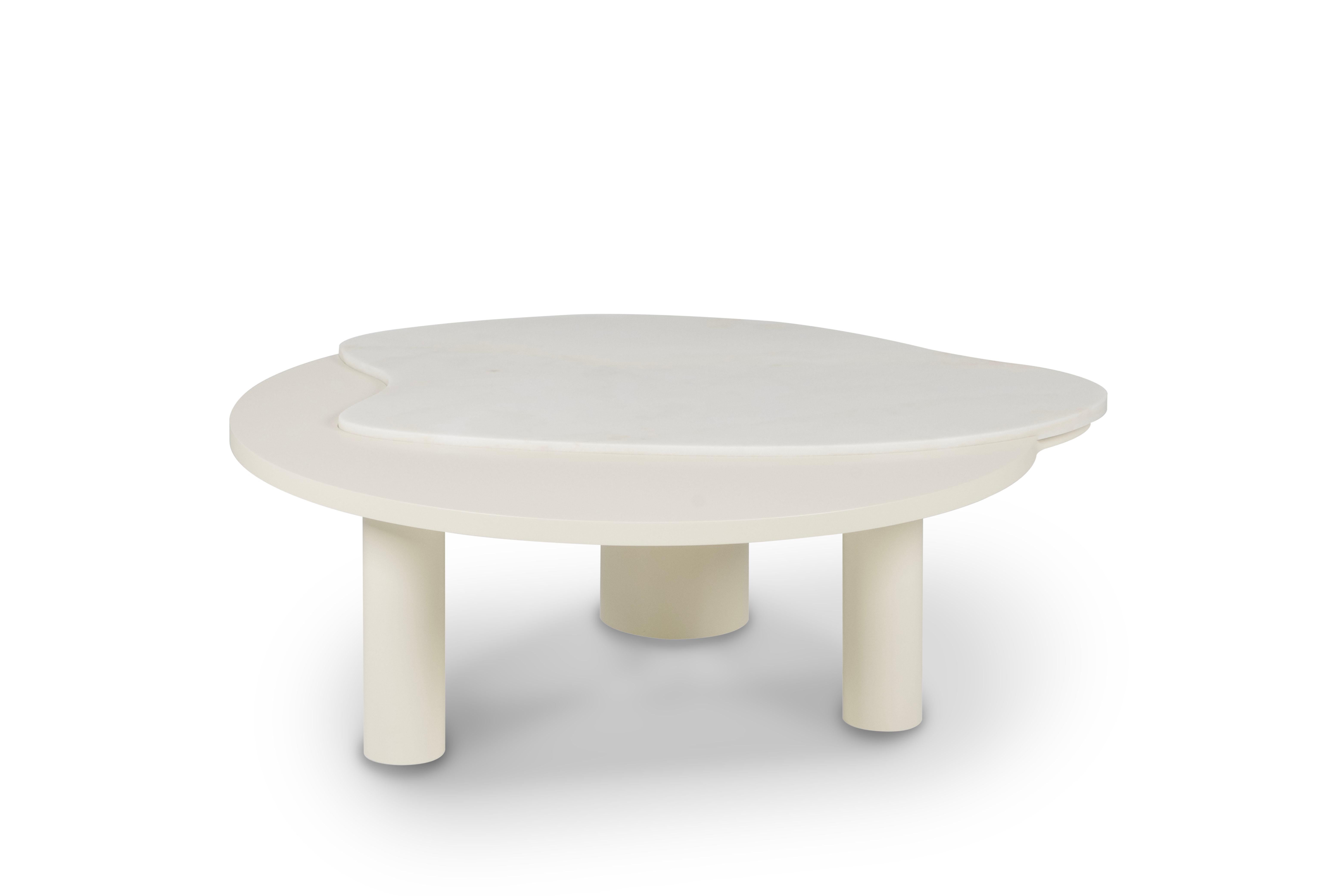 Moderne Table basse Bordeira moderne et organique, en marbre, fabriquée à la main au Portugal par Greenapple en vente