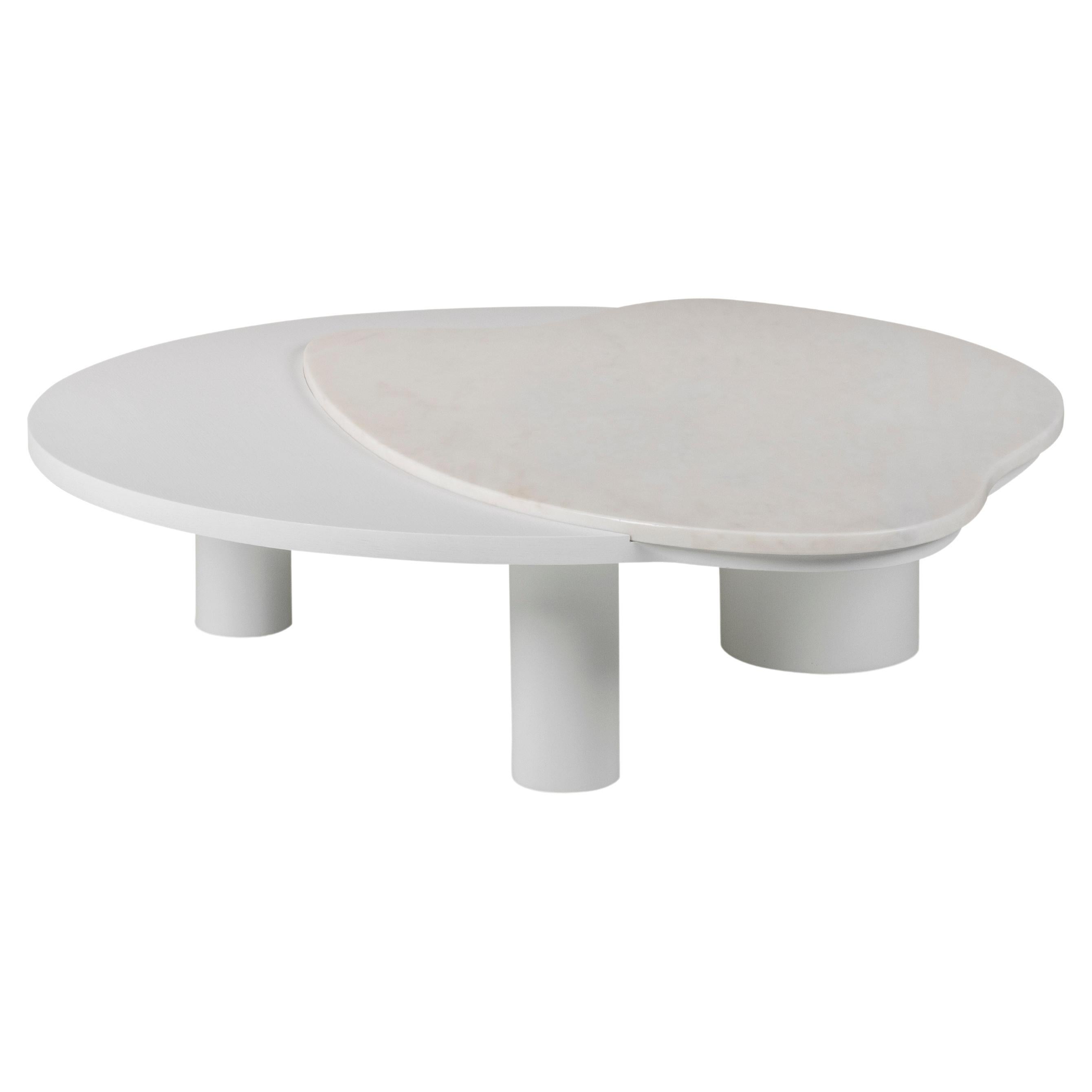 Organic Modern Bordeira Coffee Table, Marble, Handmade in Portugal by Greenapple