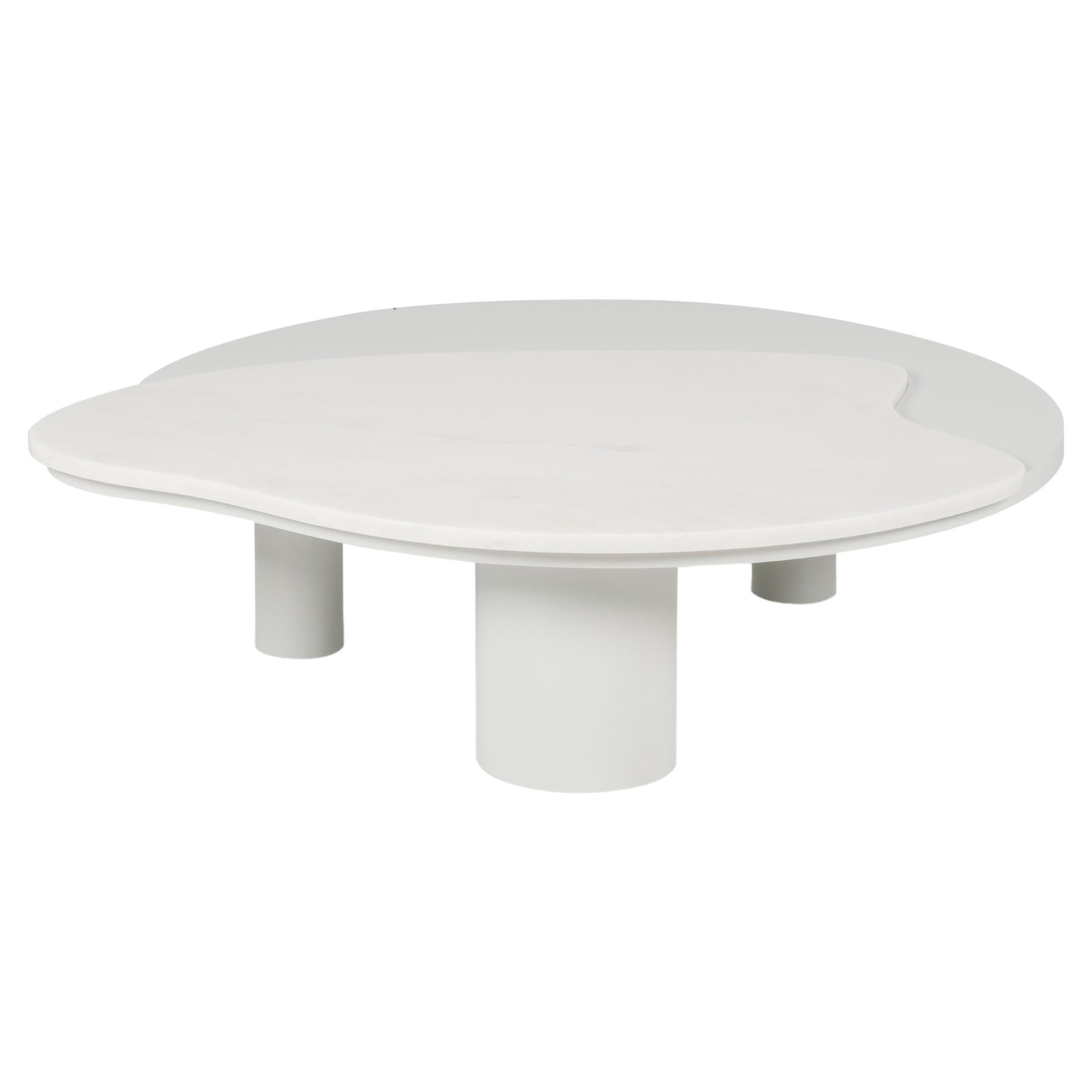 Table basse Bordeira moderne et organique, en marbre, fabriquée à la main au Portugal par Greenapple