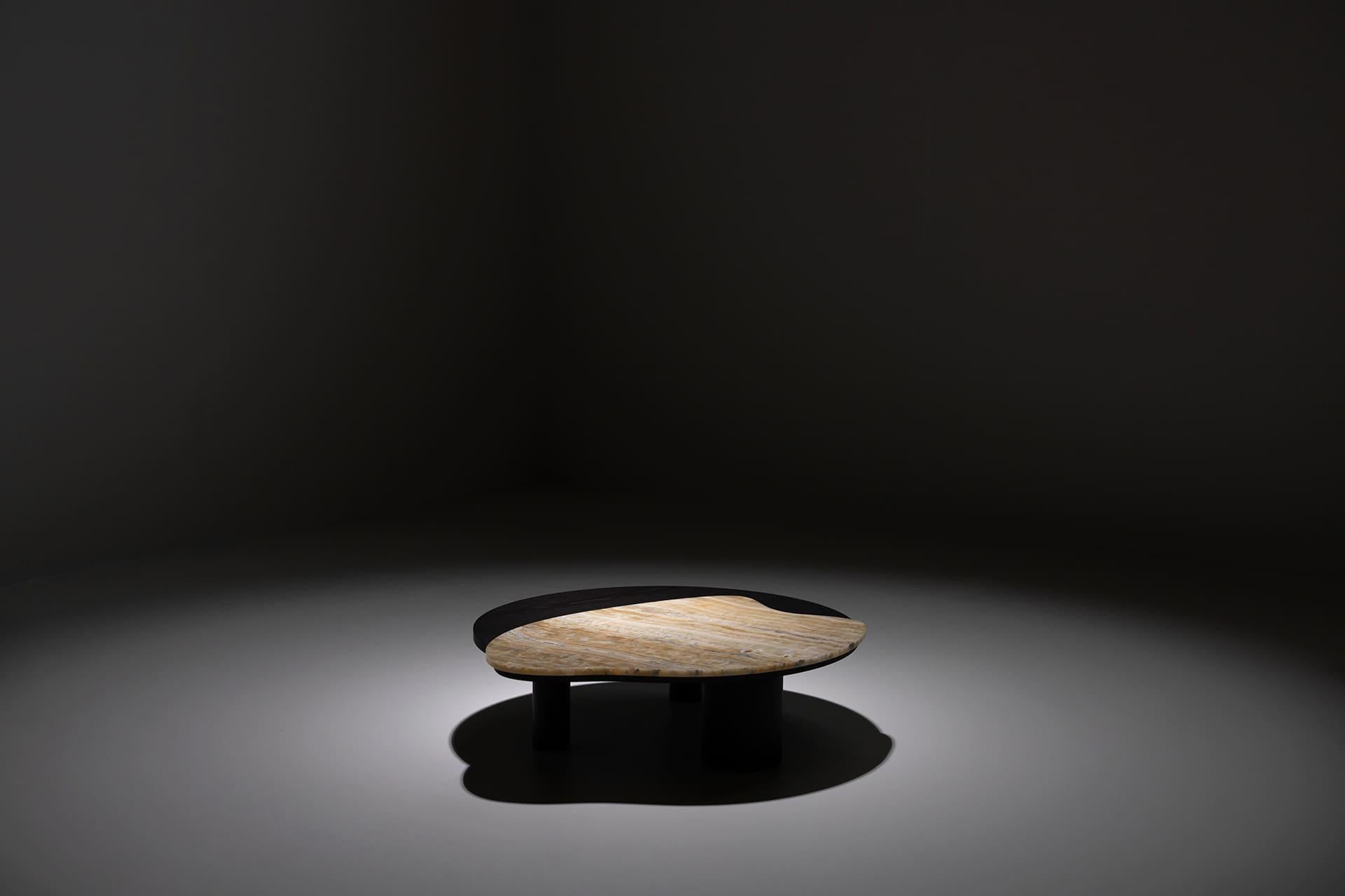Organic Modern Bordeira Coffee Table, Onyx, Handmade in Portugal by Greenapple For Sale 10
