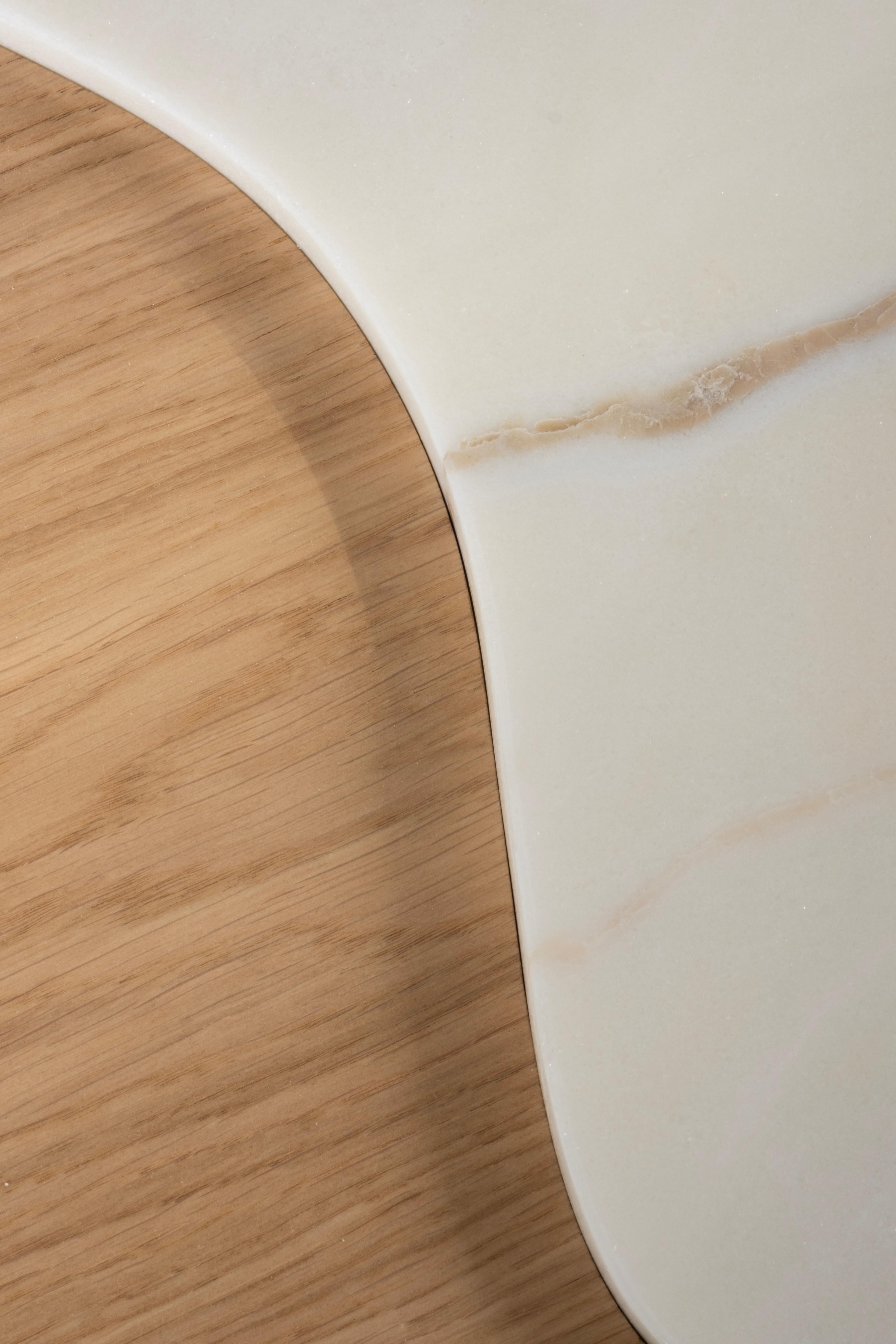 Organic Modern Bordeira Couchtische, Calacatta, Handmade Portugal Greenapple im Angebot 3