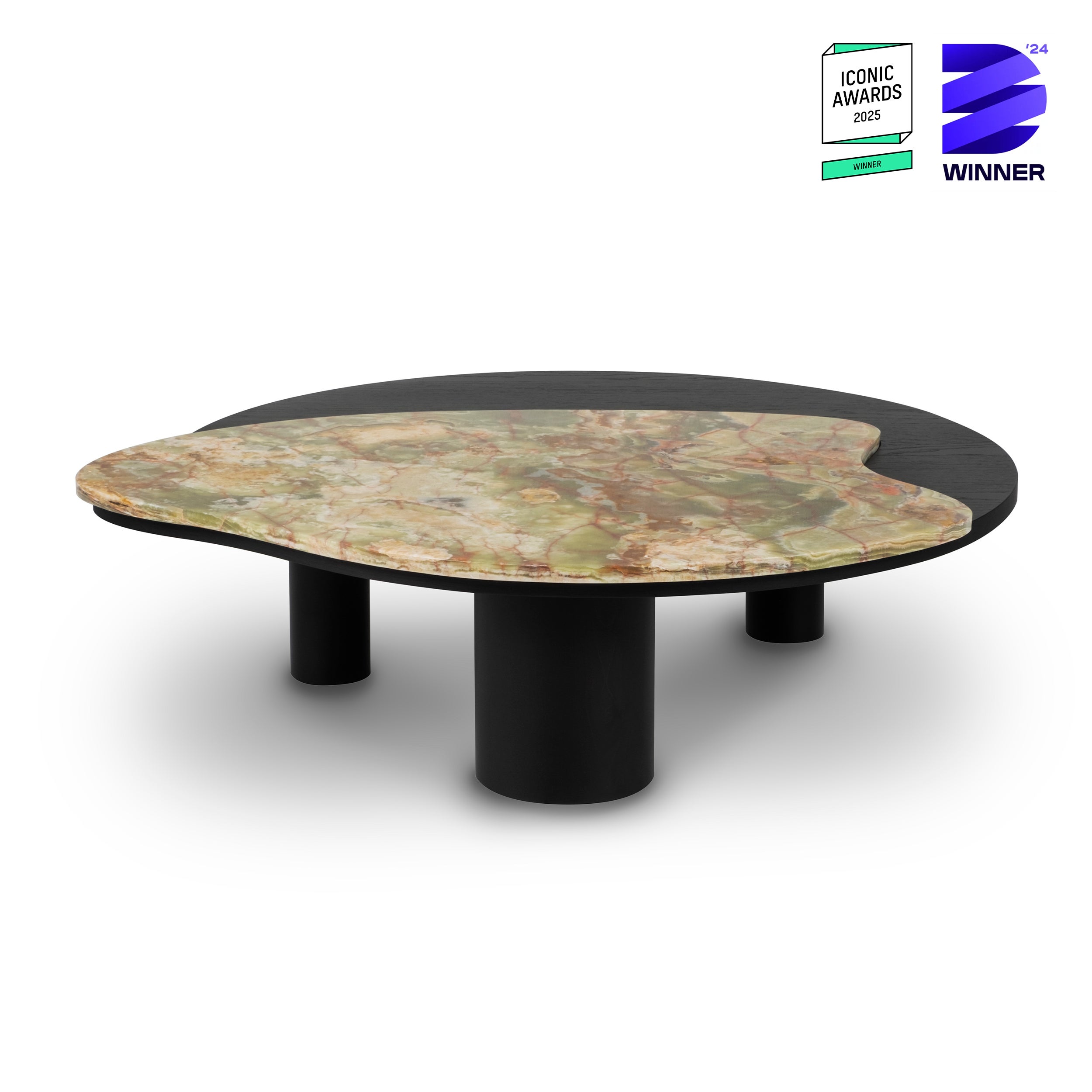 Organic Modern Bordeira Couchtische, Grüner Onyx, Handgefertigt Portugal Greenapple