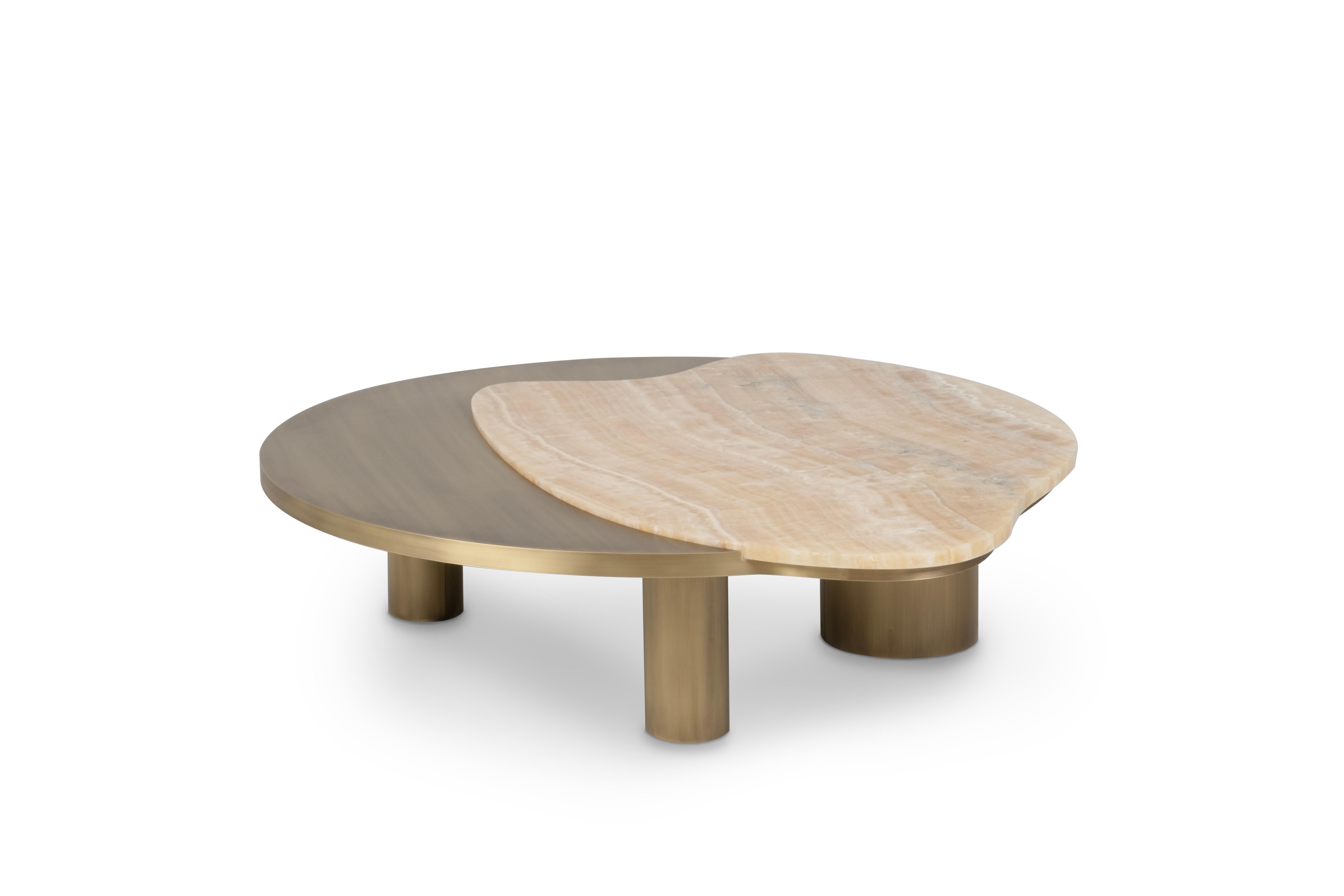 Organic Modern Bordeira Couchtische, Onyx Messing, Handmade Portugal Greenapple im Angebot 5