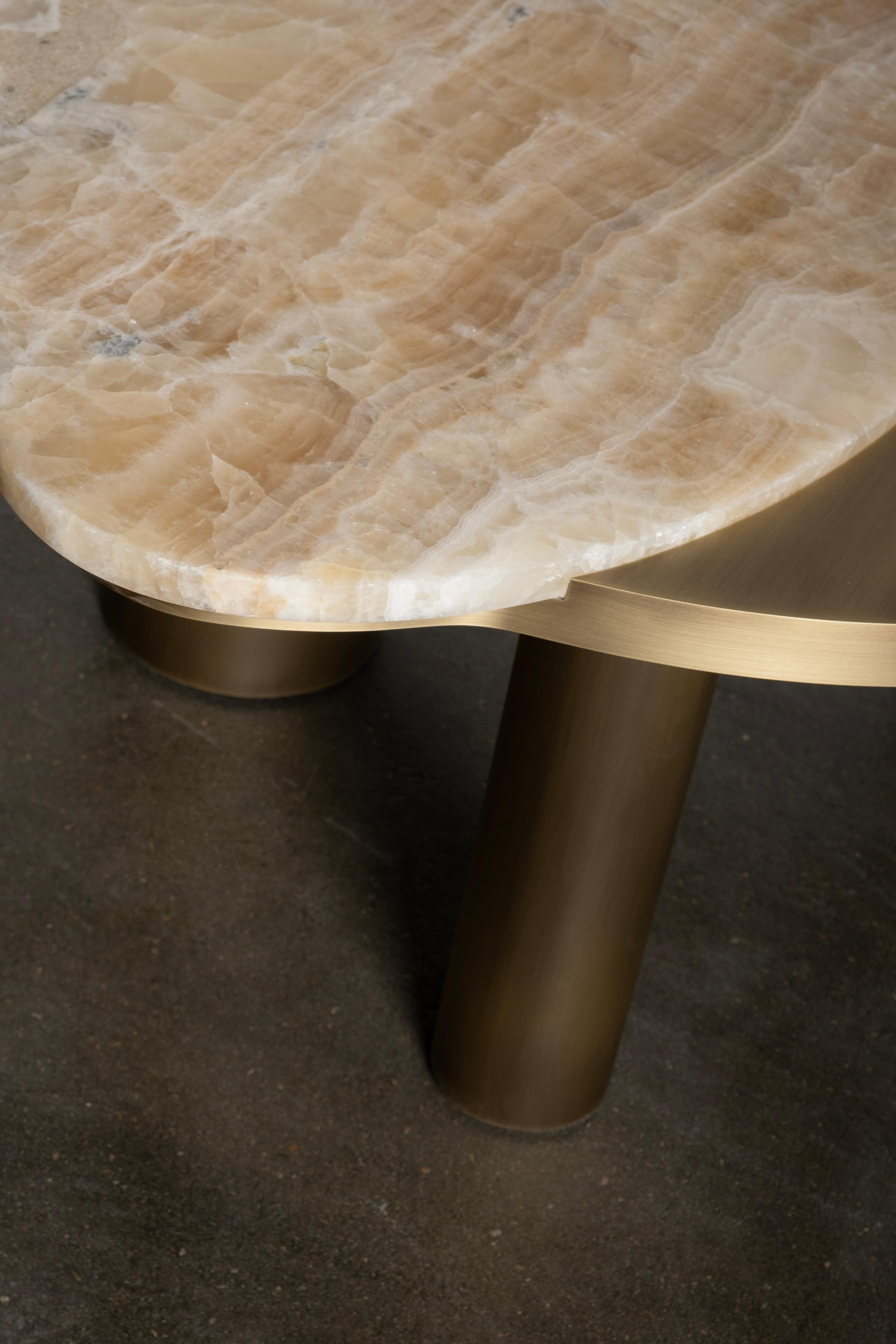 Organic Modern Bordeira Couchtische, Onyx Messing, Handmade Portugal Greenapple im Angebot 8