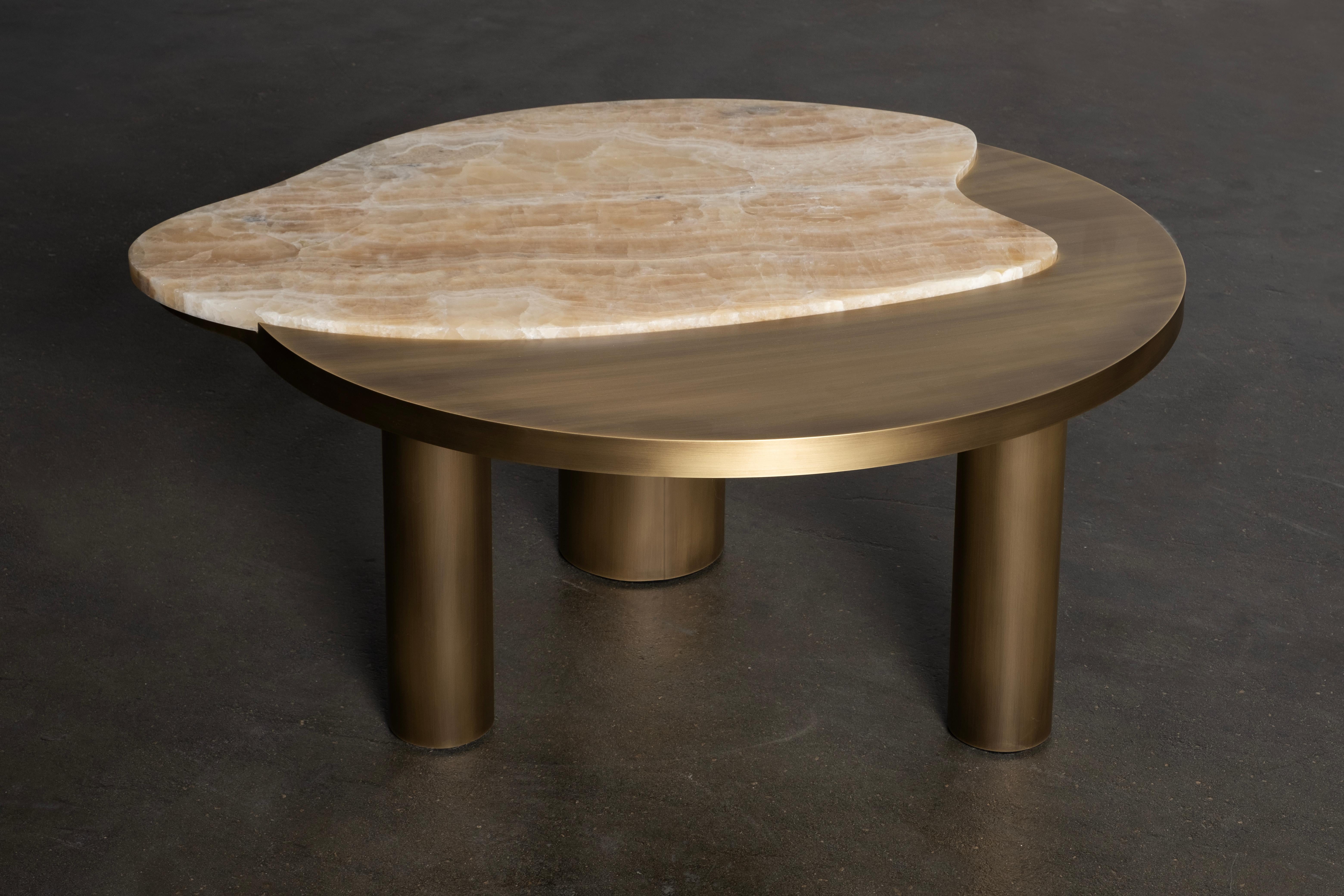 Organic Modern Bordeira Couchtische, Onyx Messing, Handmade Portugal Greenapple im Angebot 11