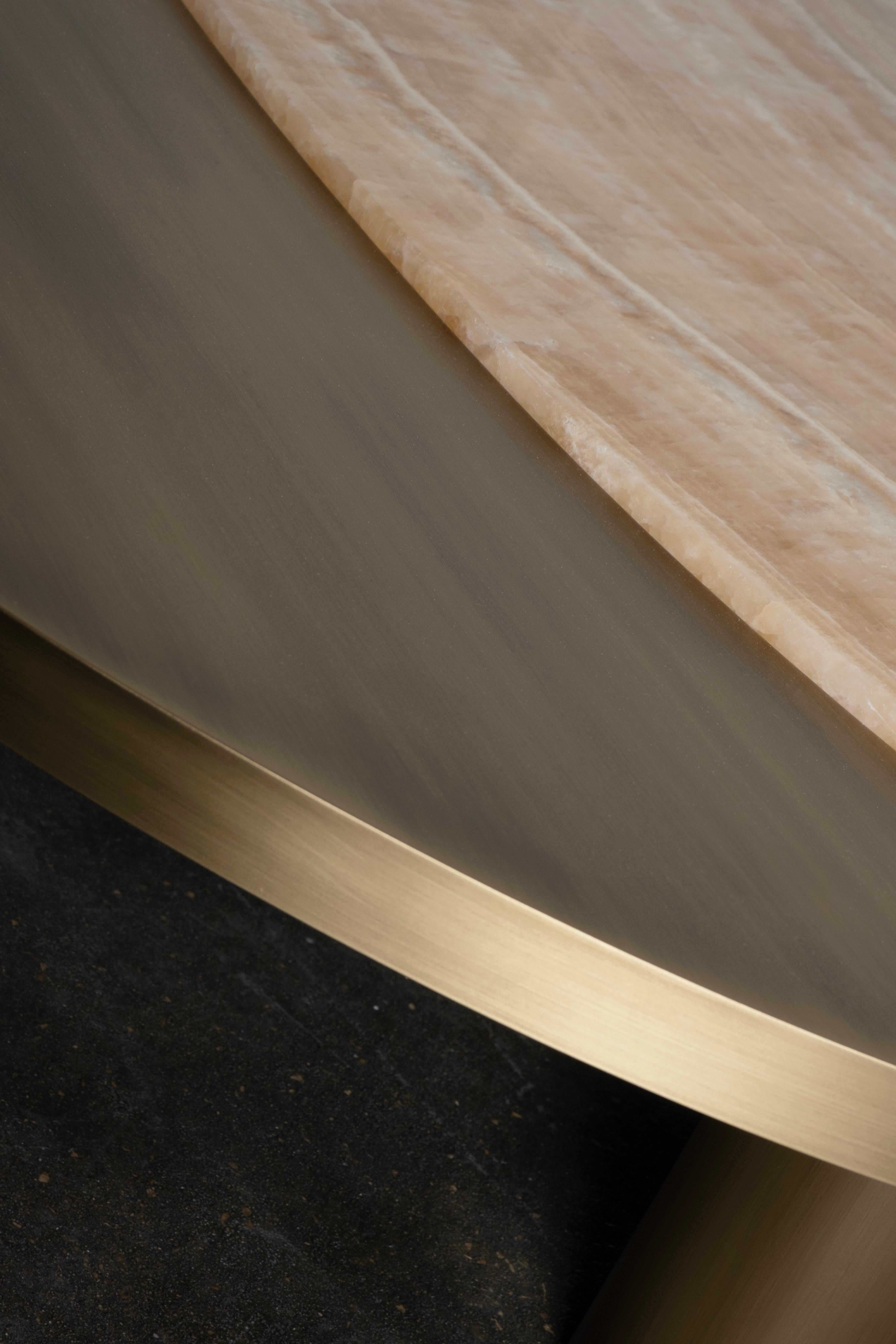 Organic Modern Bordeira Couchtische, Onyx Messing, Handmade Portugal Greenapple im Angebot 11