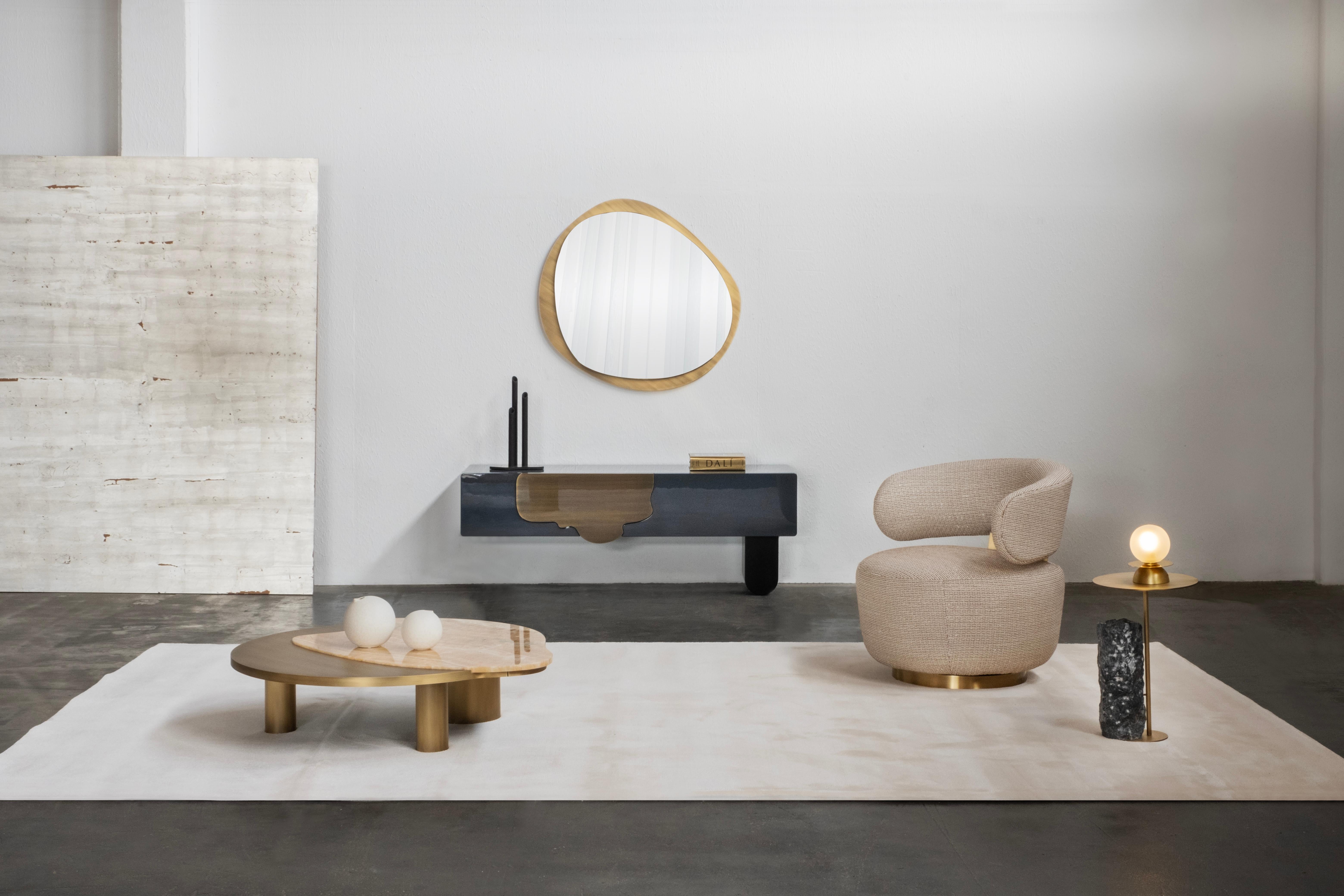 Organic Modern Bordeira Couchtische, Onyx Messing, Handmade Portugal Greenapple (Portugiesisch) im Angebot