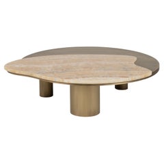 Organic Modern Bordeira Couchtische, Onyx Messing, Handmade Portugal Greenapple
