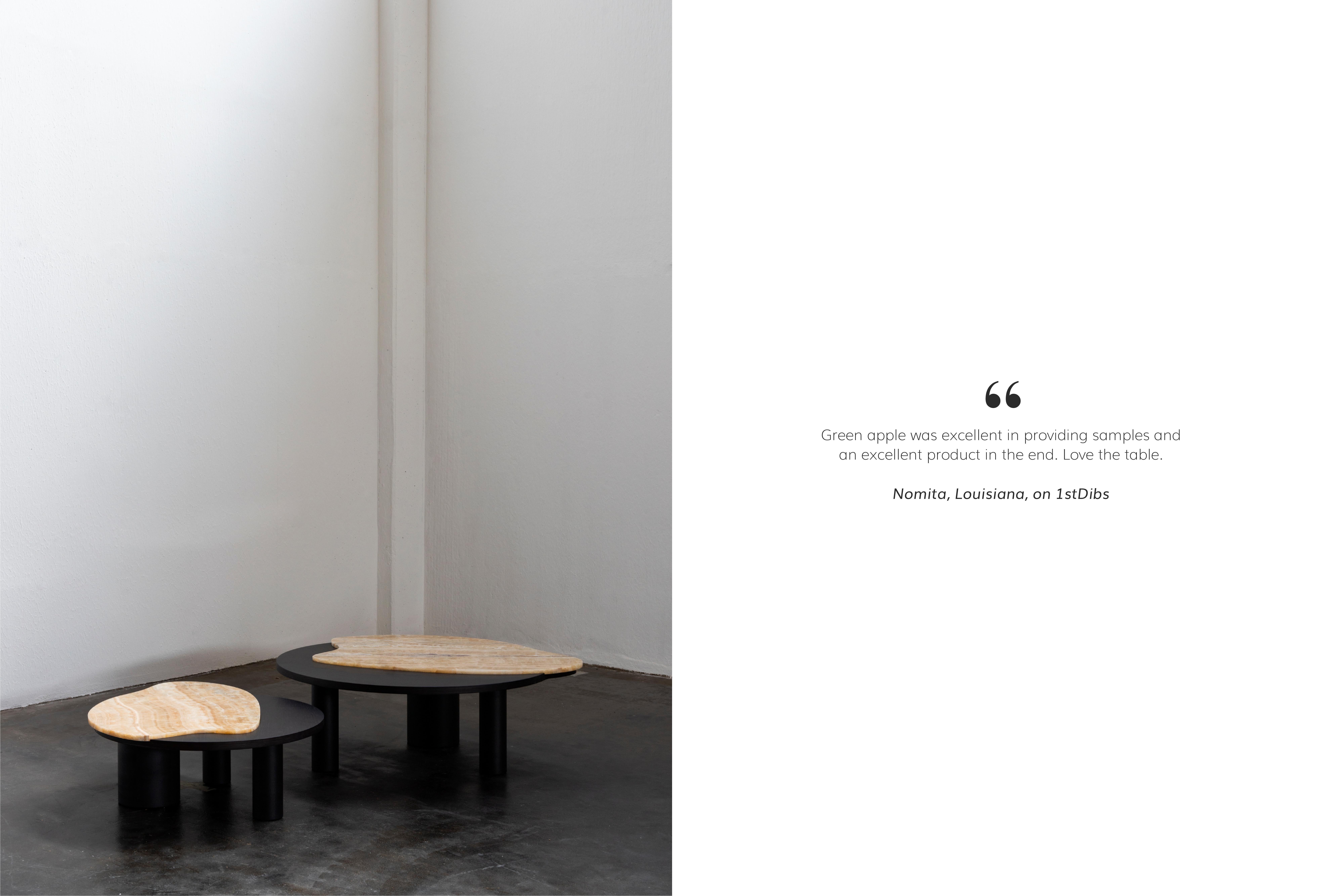 Organic Modern Bordeira Coffee Tables, Onyx, Handmade in Portugal by Greenapple For Sale 3