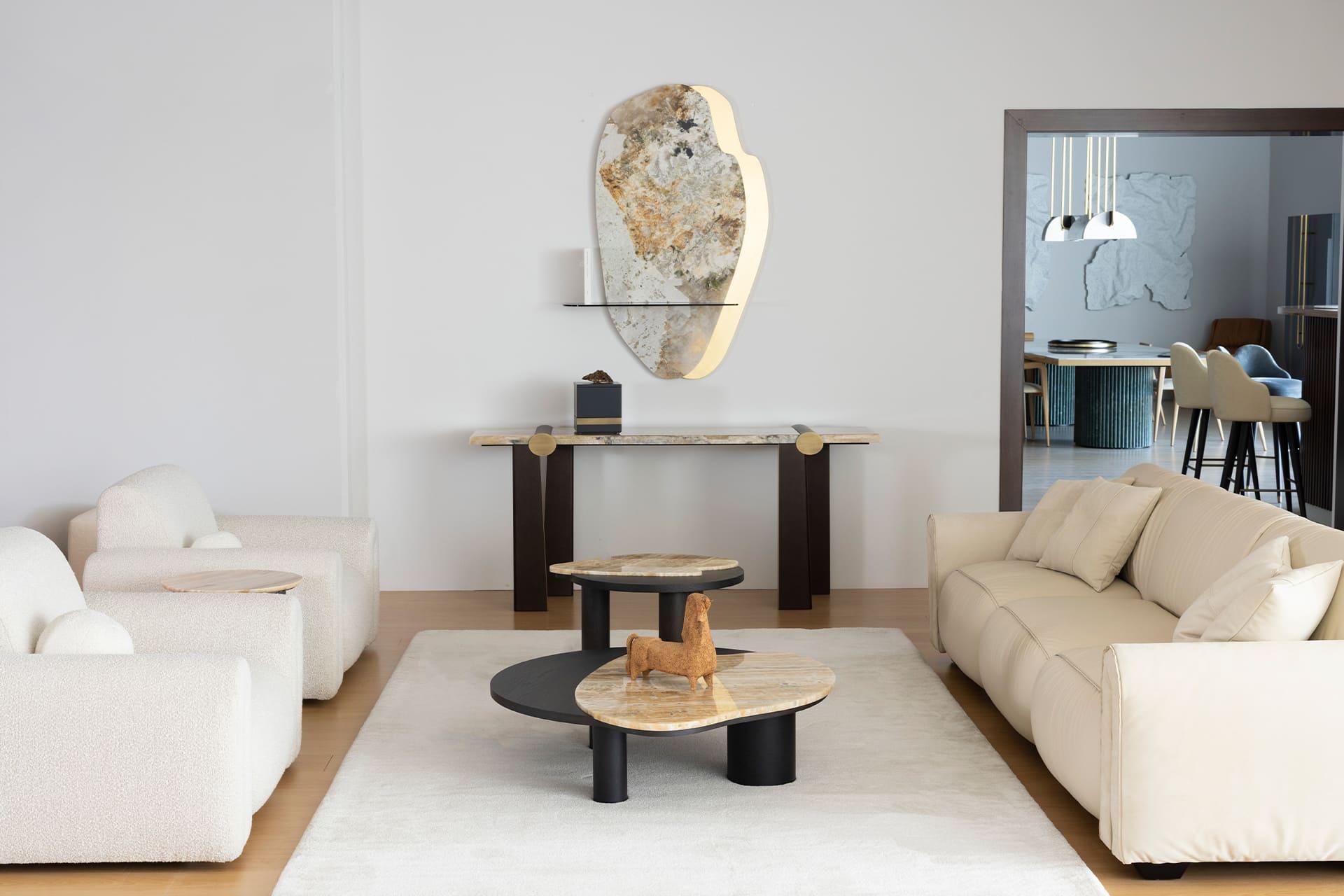 Moderne Tables basses Bordeira, onyx, fabriquées à la main au Portugal par Greenapple en vente