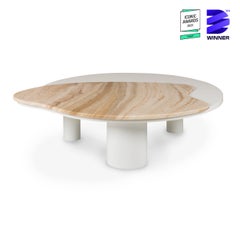 Tavolini moderni organici Bordeira, onice, fatti a mano in Portogallo da Greenapple