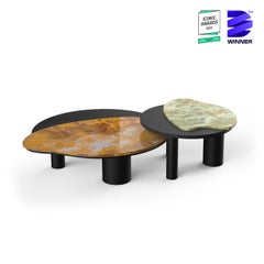 Organic Modern Bordeira Nesting Coffee Table, Onyx, Handmade Portugal Greenapple