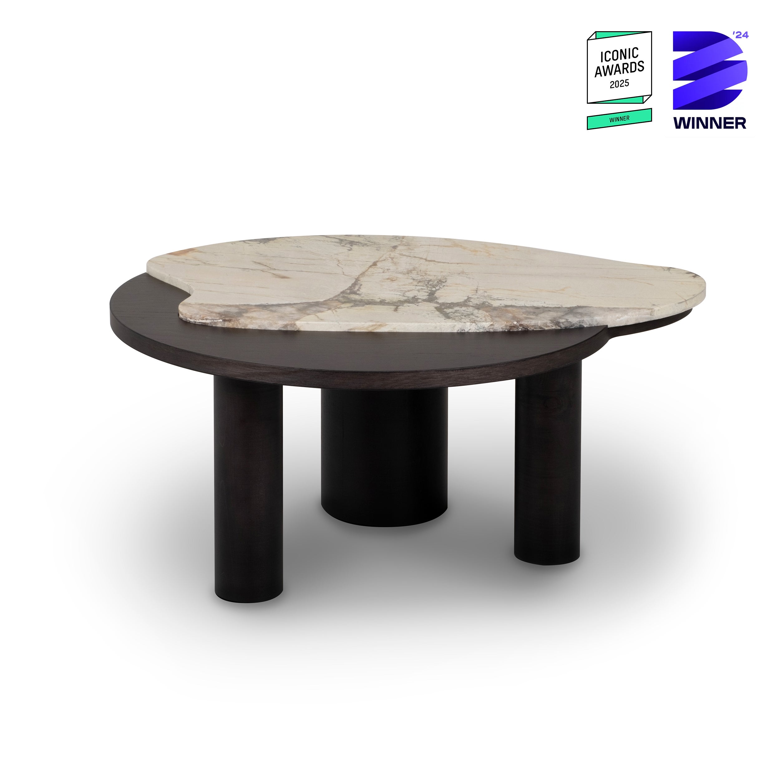 Organic Modern Bordeira Quartz Coffee Table, Patagonia, Handmade by Greenapple