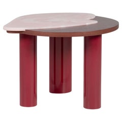Organischer moderner Bordeira-Beistelltisch, rosa Onyx, handgefertigt Portugal von Greenapple