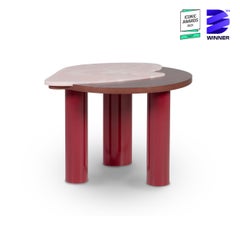 Organic Modern Bordeira Side Table, Pink Onyx, Handmade Portugal by Greenapple