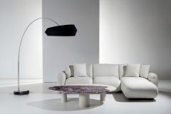 Organic Modern Bordeira Stone Coffee Table, Amethyst, Handmade by Greenapple