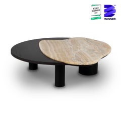 Organic Modern Bordeira Stone Coffee Table, Handmade in Portugal by Greenapple