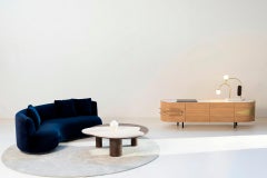 Organic Modern Bordeira Travertine Coffee Table, Handmade by Greenapple