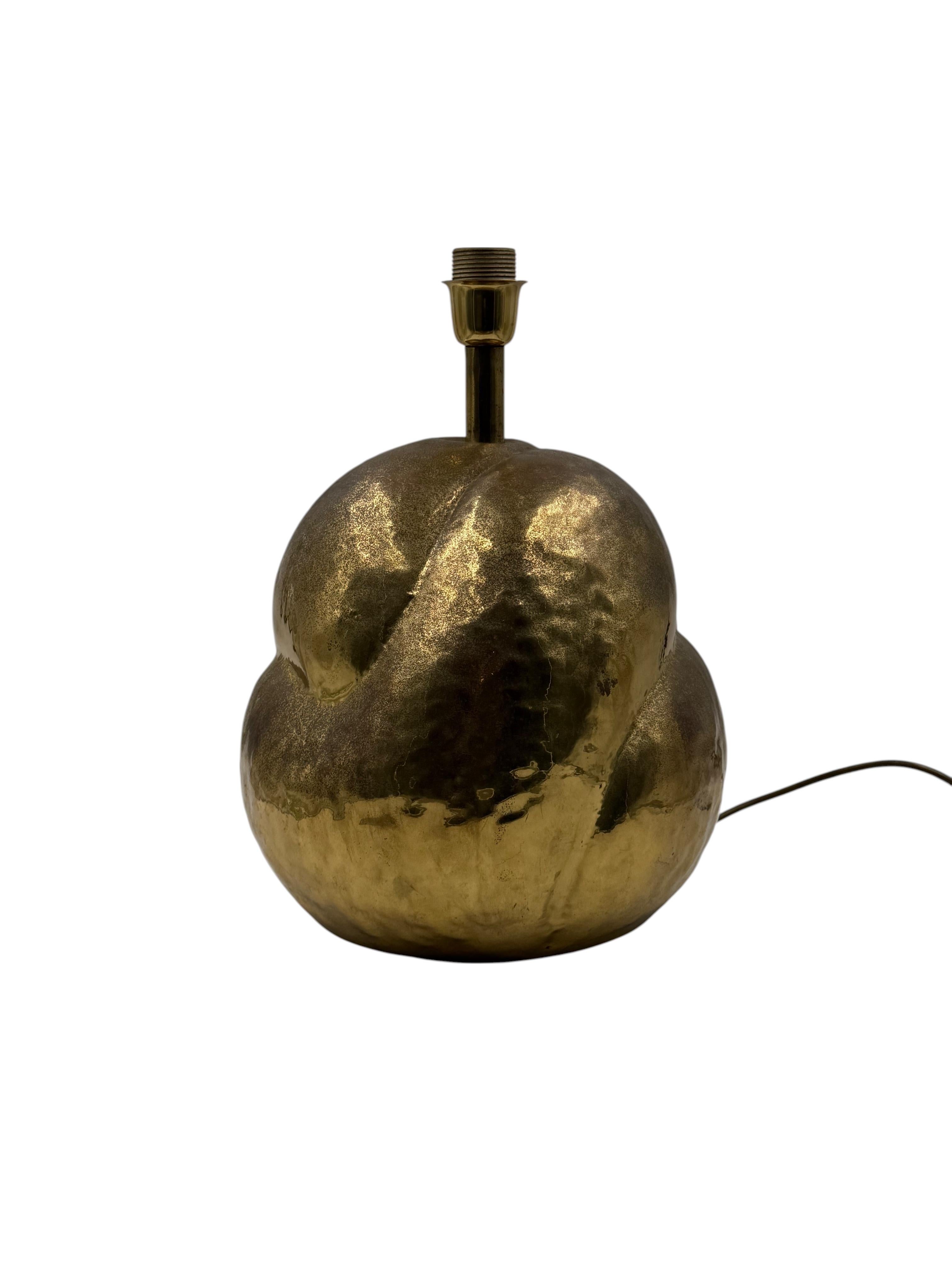 Organic modern brass table Lamp, Tommaso Barbi Italy 1970 in vendita 3
