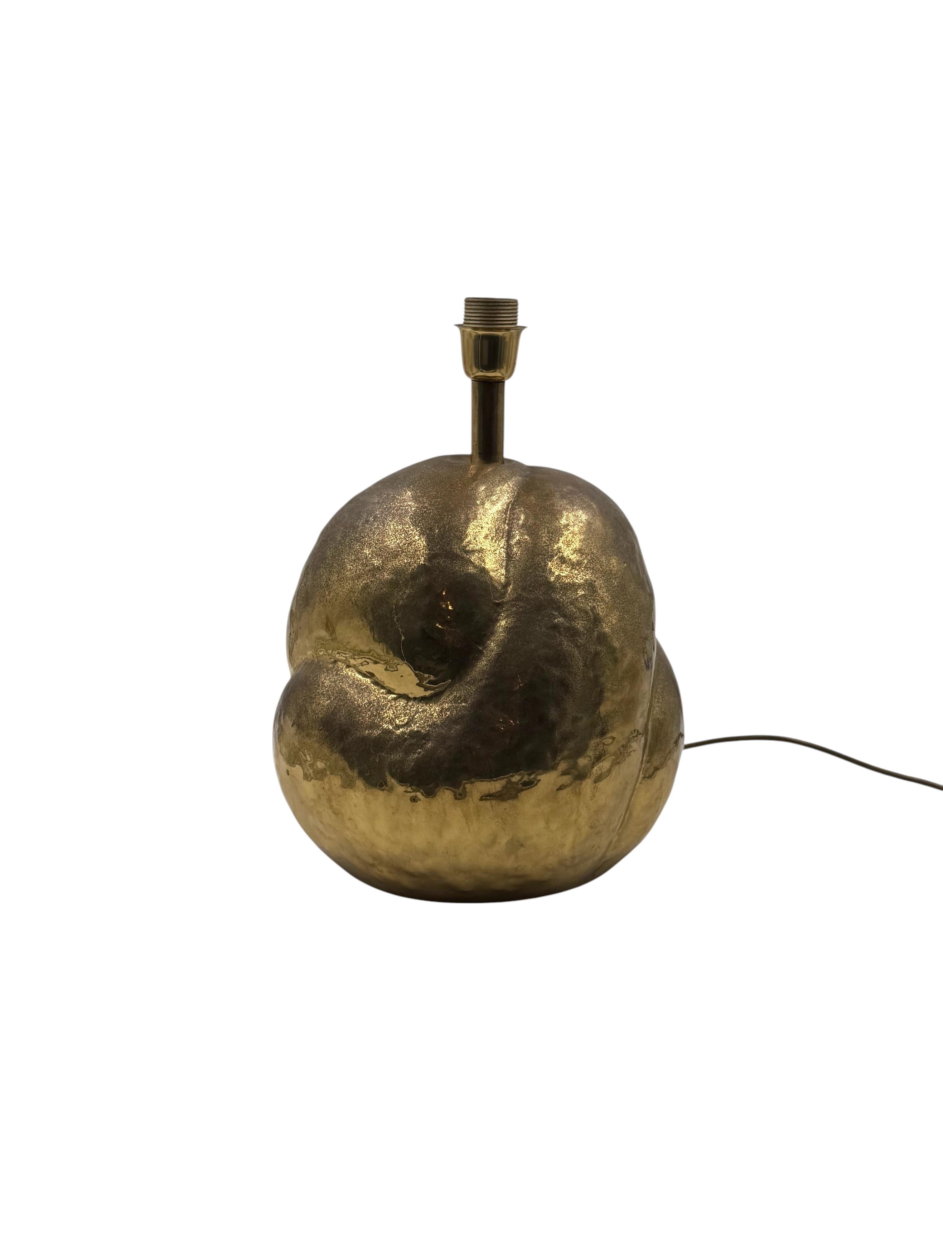 Organic modern brass table Lamp, Tommaso Barbi Italy 1970 in vendita 4