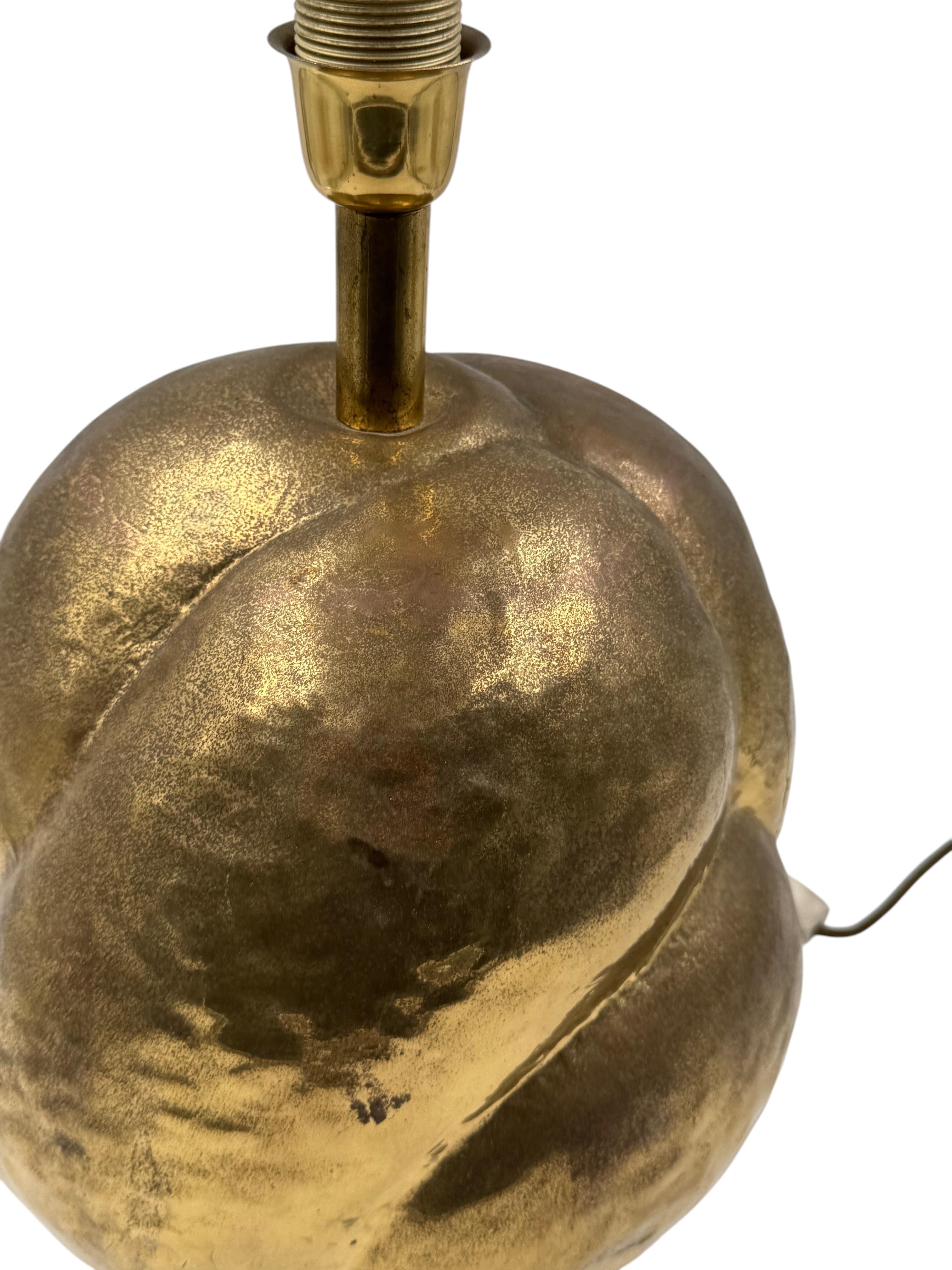 Organic modern brass table Lamp, Tommaso Barbi Italy 1970 in vendita 6