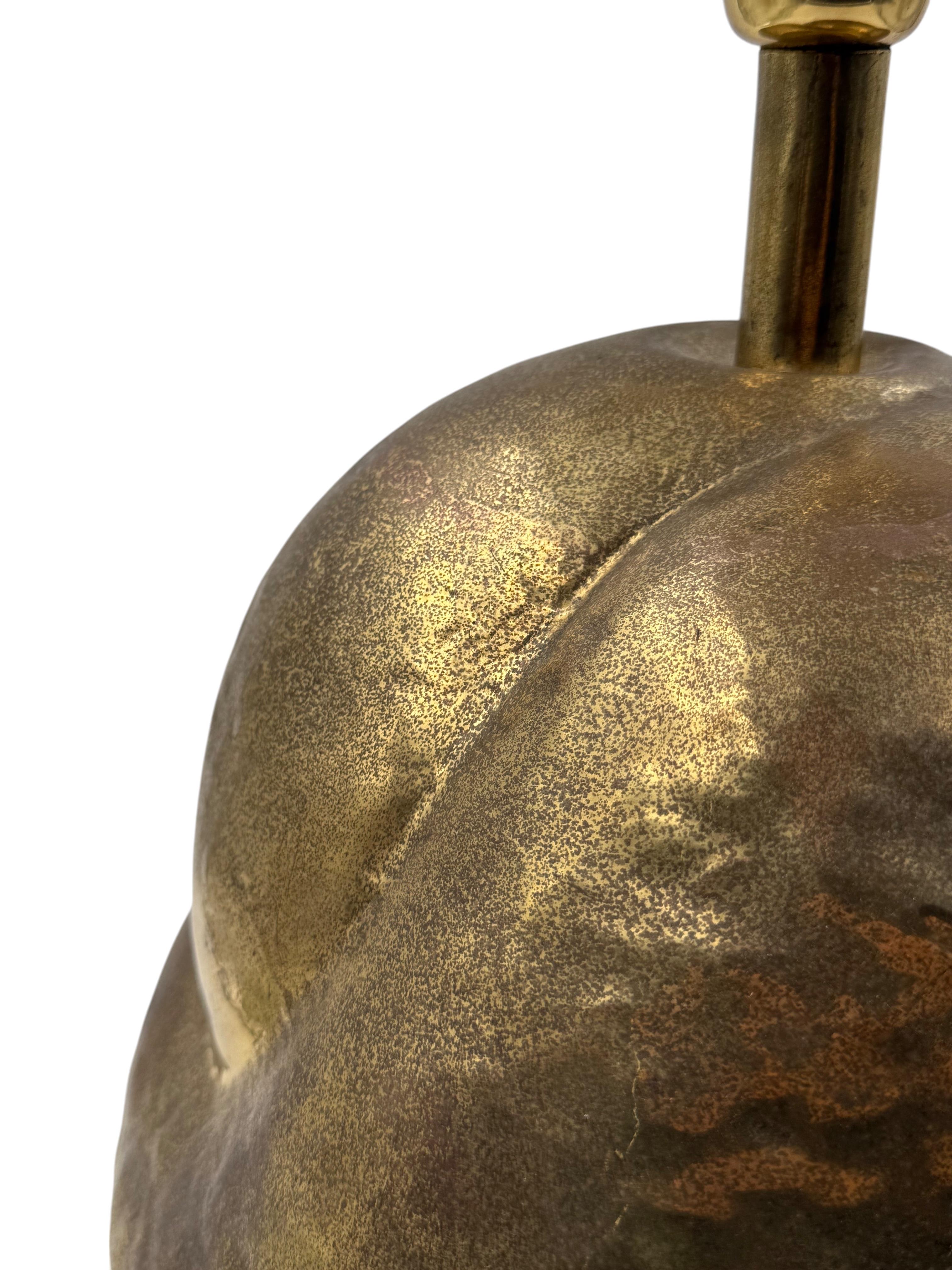 Organic modern brass table Lamp, Tommaso Barbi Italy 1970 in vendita 7