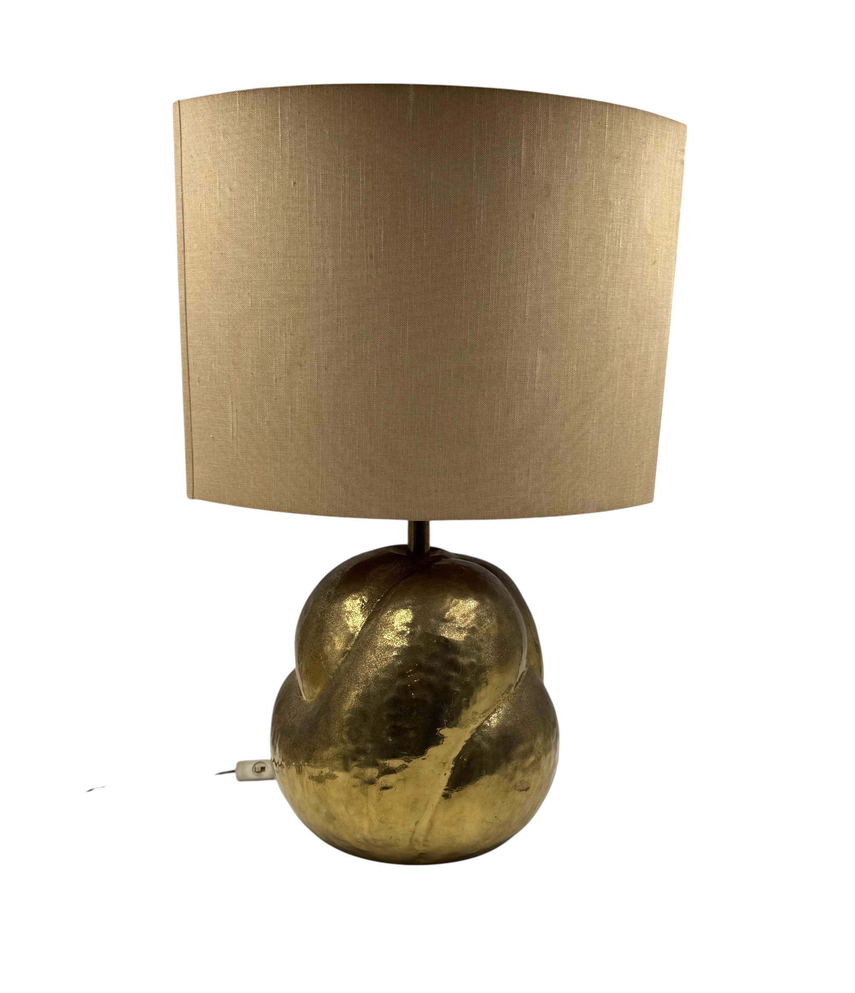 Organic modern brass table Lamp, Tommaso Barbi Italy 1970 in vendita 8
