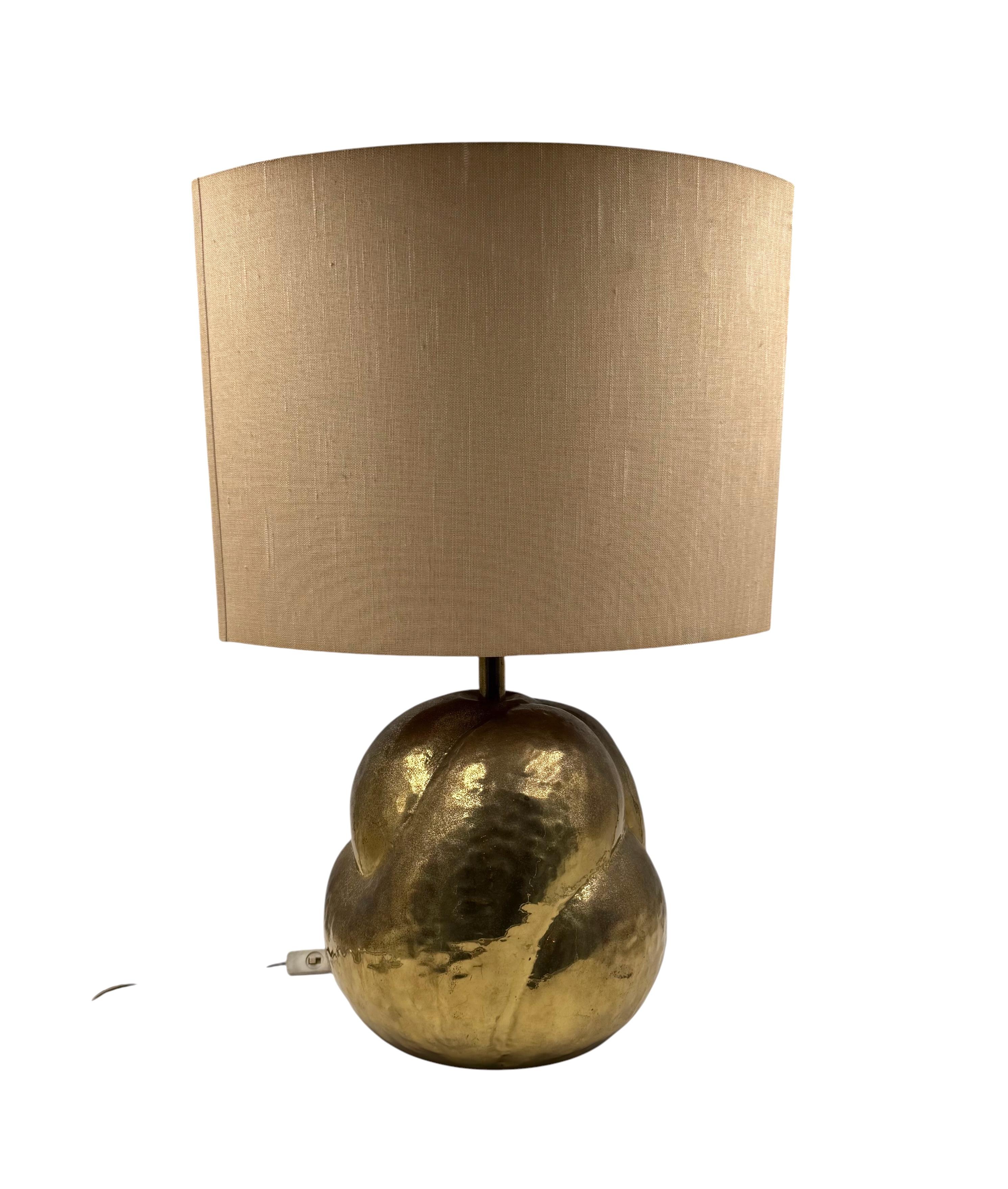 Organic modern brass table Lamp, Tommaso Barbi Italy 1970 in vendita 10
