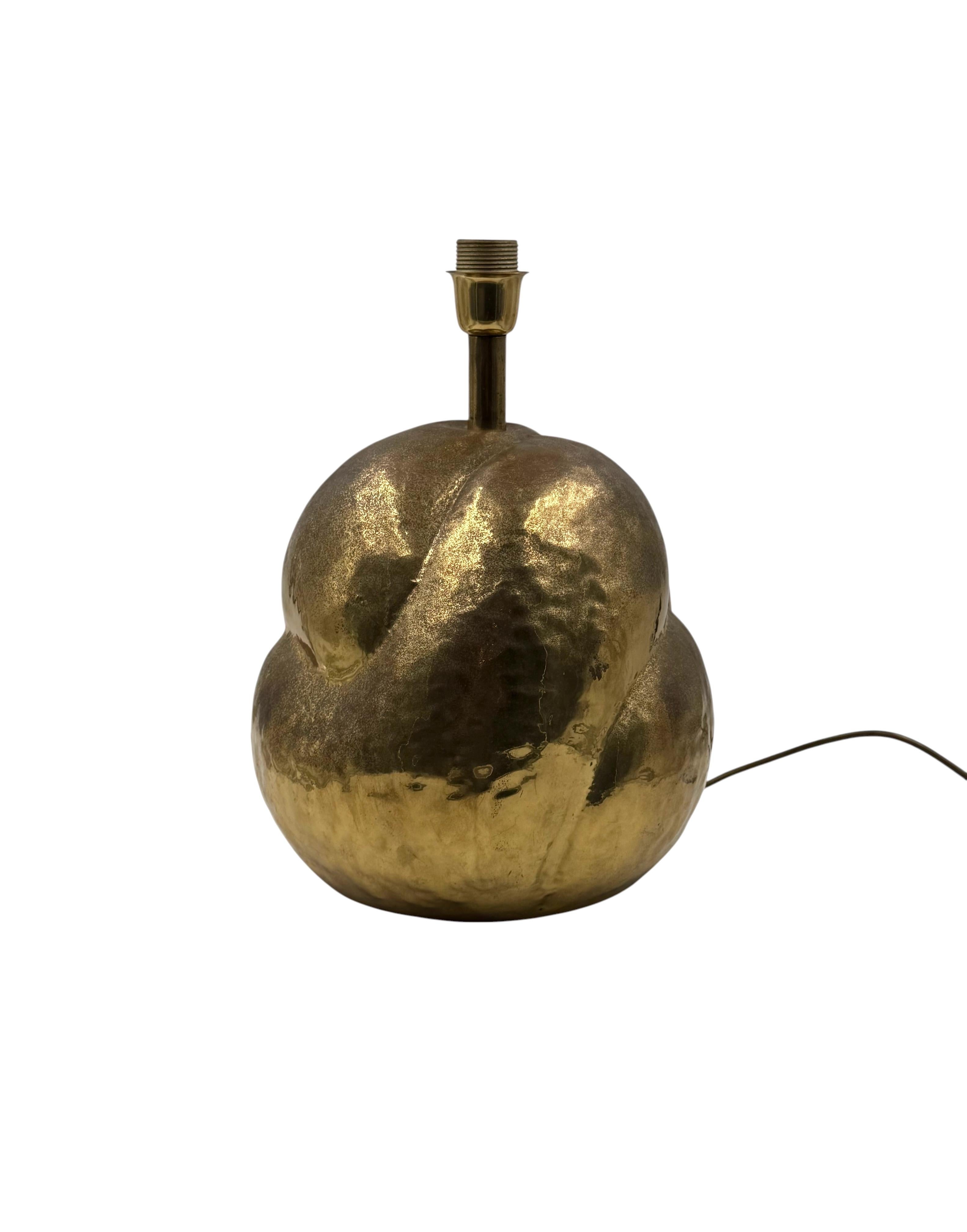 Organic modern brass table Lamp, Tommaso Barbi Italy 1970 in vendita 2