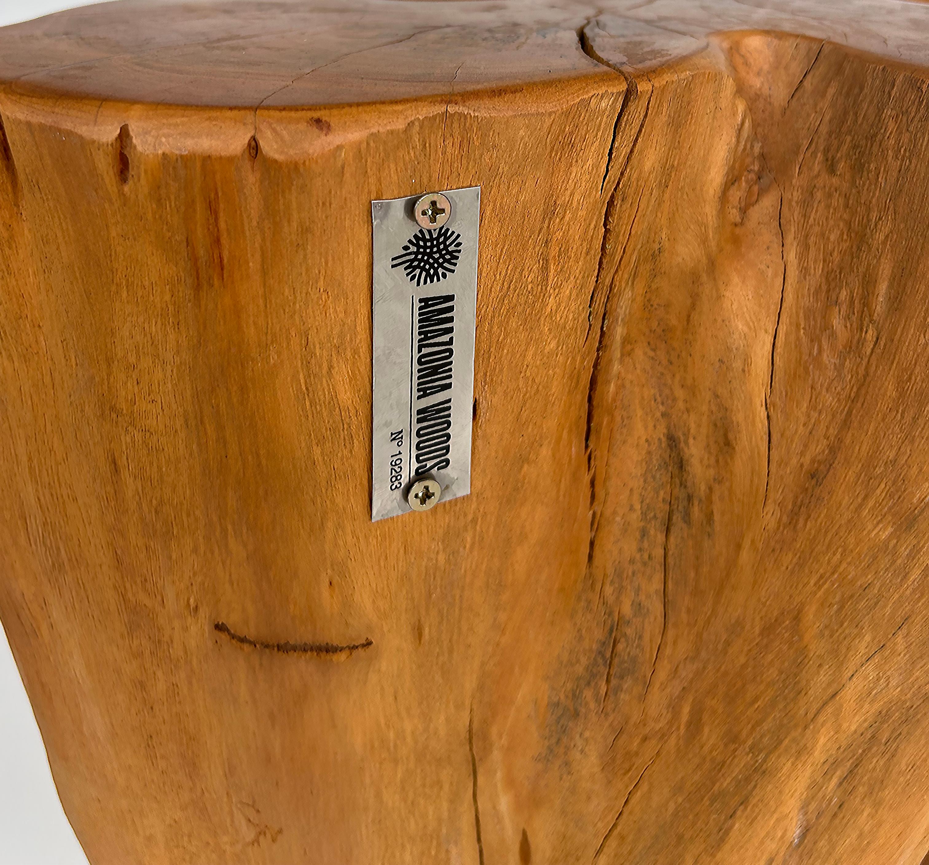 Organic Modern Brazilian Amazonia Guaranta Dining Table Base, Reclaimed Wood For Sale 6