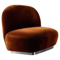 Organic Modern Brown Velvet Accent Chair Susurro