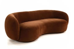 Bio Modern Braun Samt Sofa Melancolía