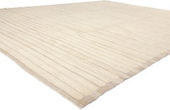 Organic Modern Brutalist Moroccan High-Low Rug, Tranquil Japandi Meets Brutalism