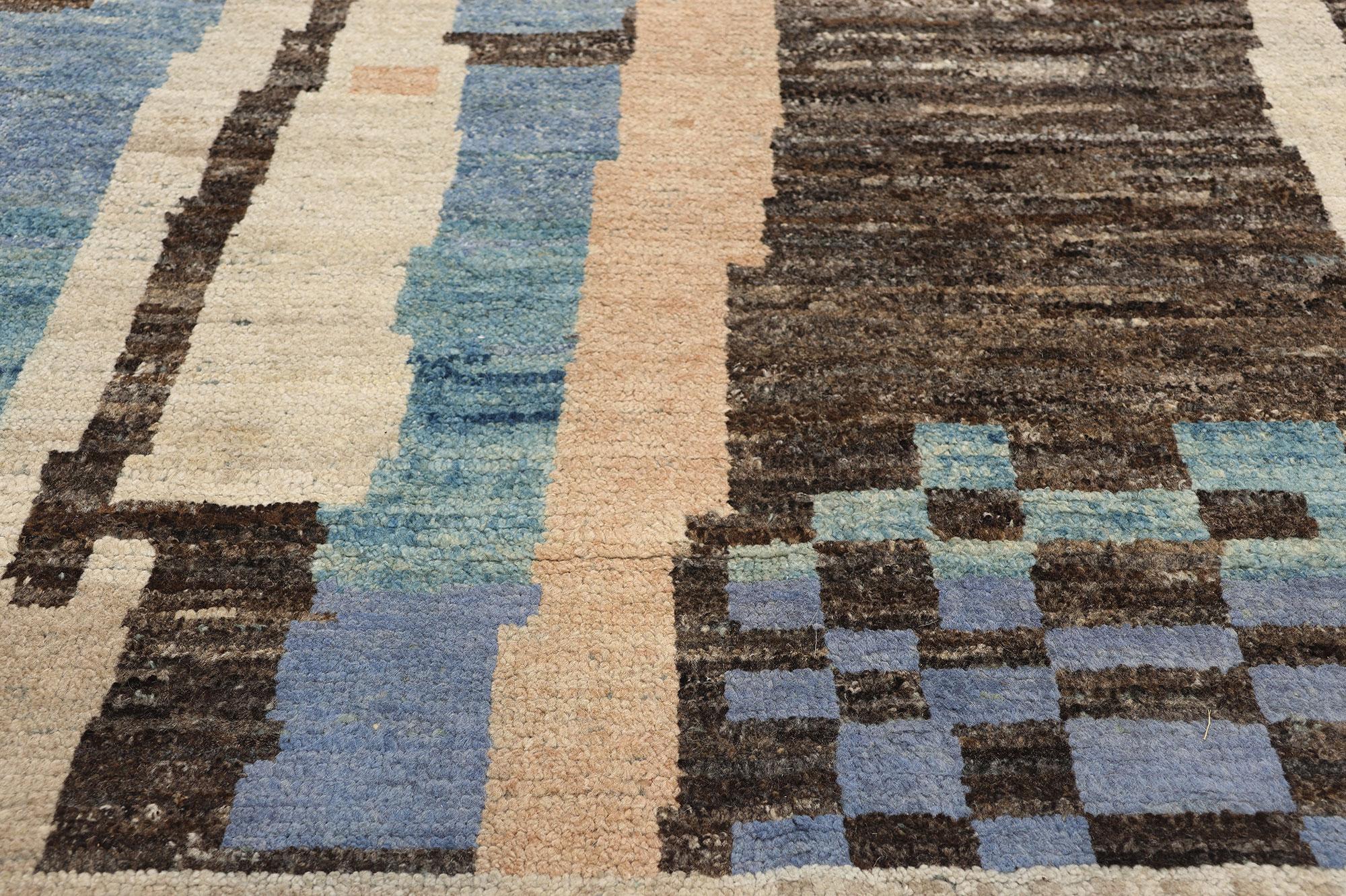 Organic Modern Brutalist Moroccan Rug, Biophilic Design Meets Brutalism In New Condition For Sale In Dallas, TX