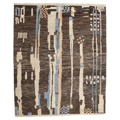 Tapis marocain brutaliste organique, design biophilique rencontre le brutalisme