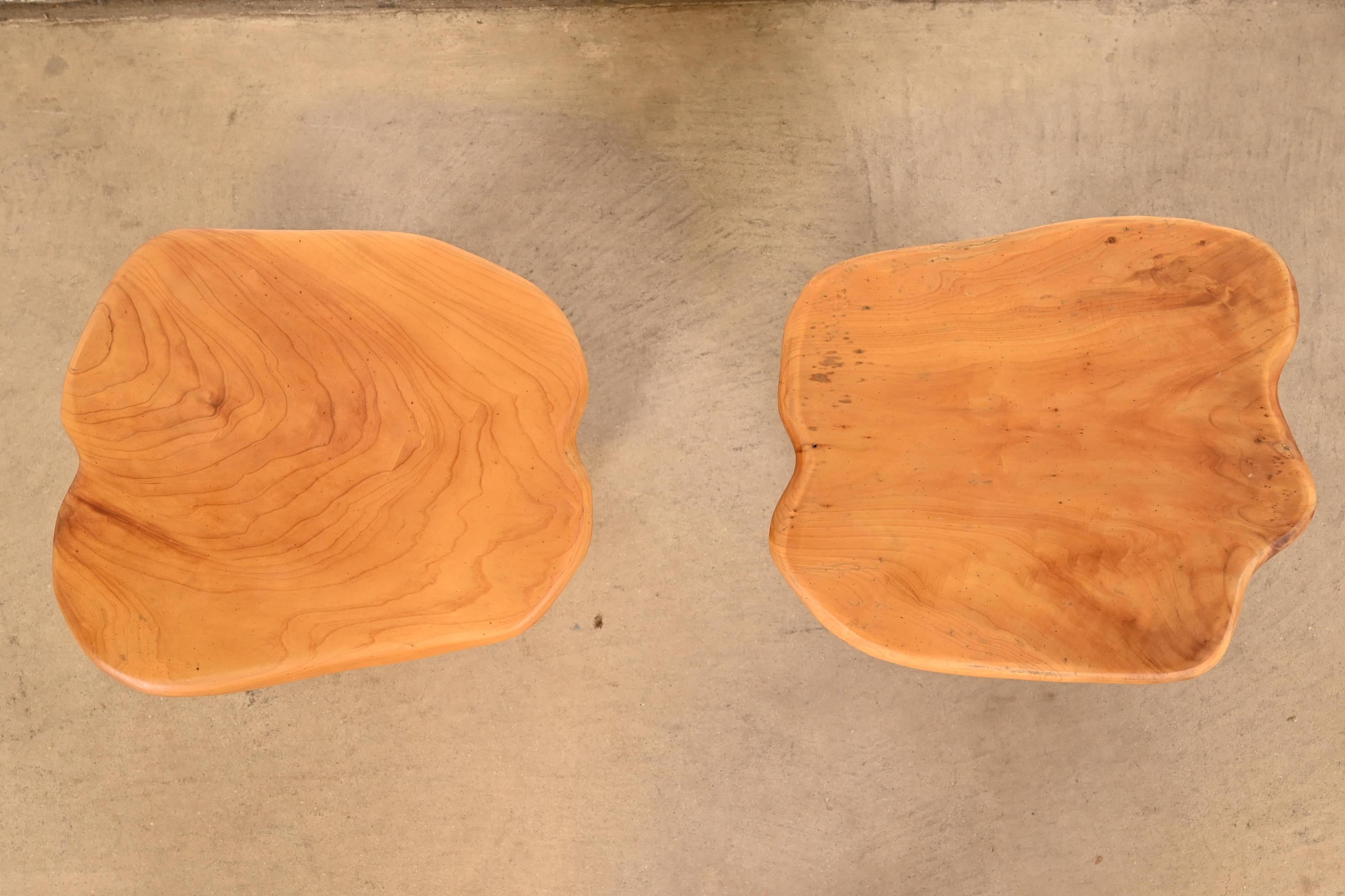 Tables d'appoint Organic Modern en racine de ronce, paire en vente 4