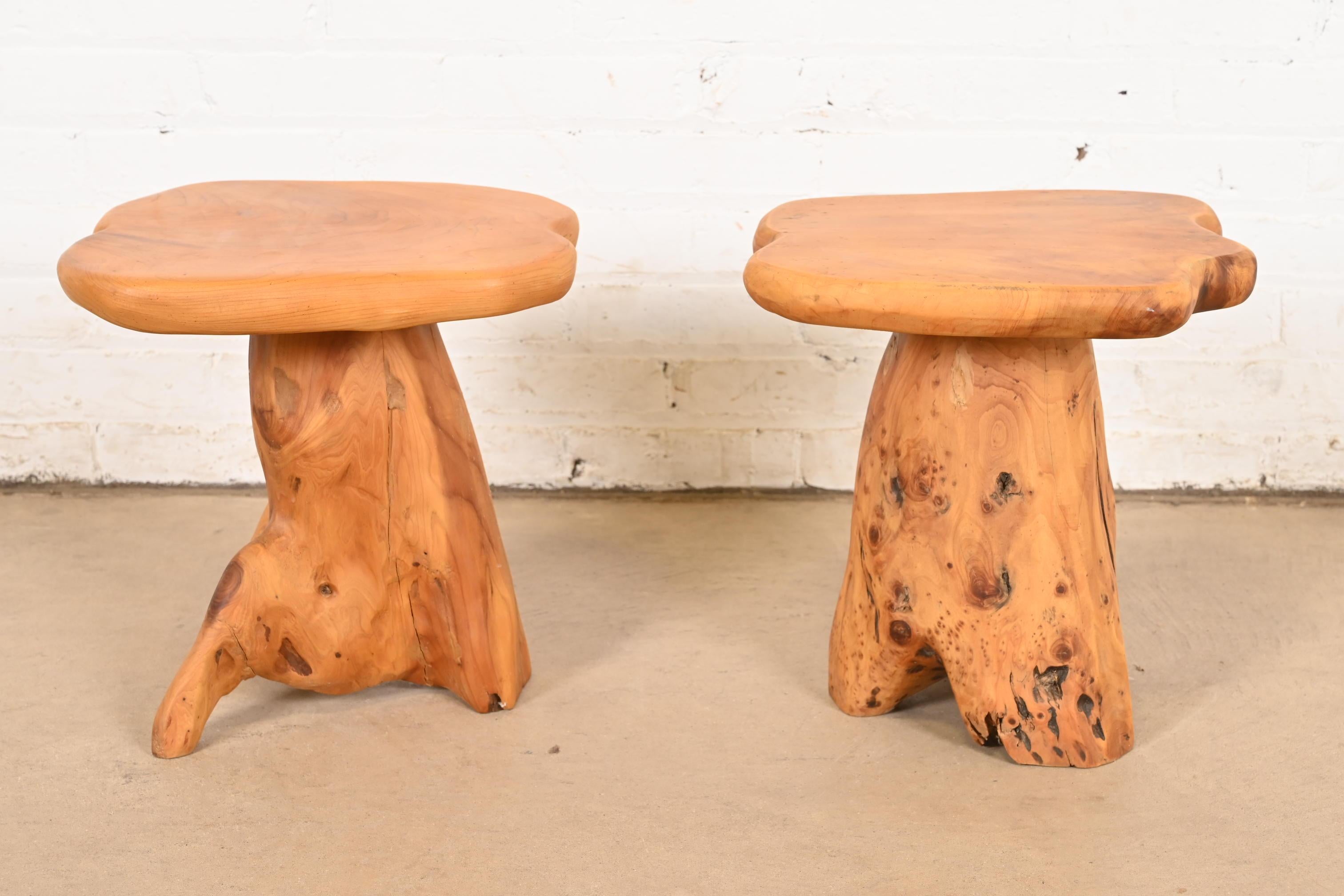 Organique Tables d'appoint Organic Modern en racine de ronce, paire en vente